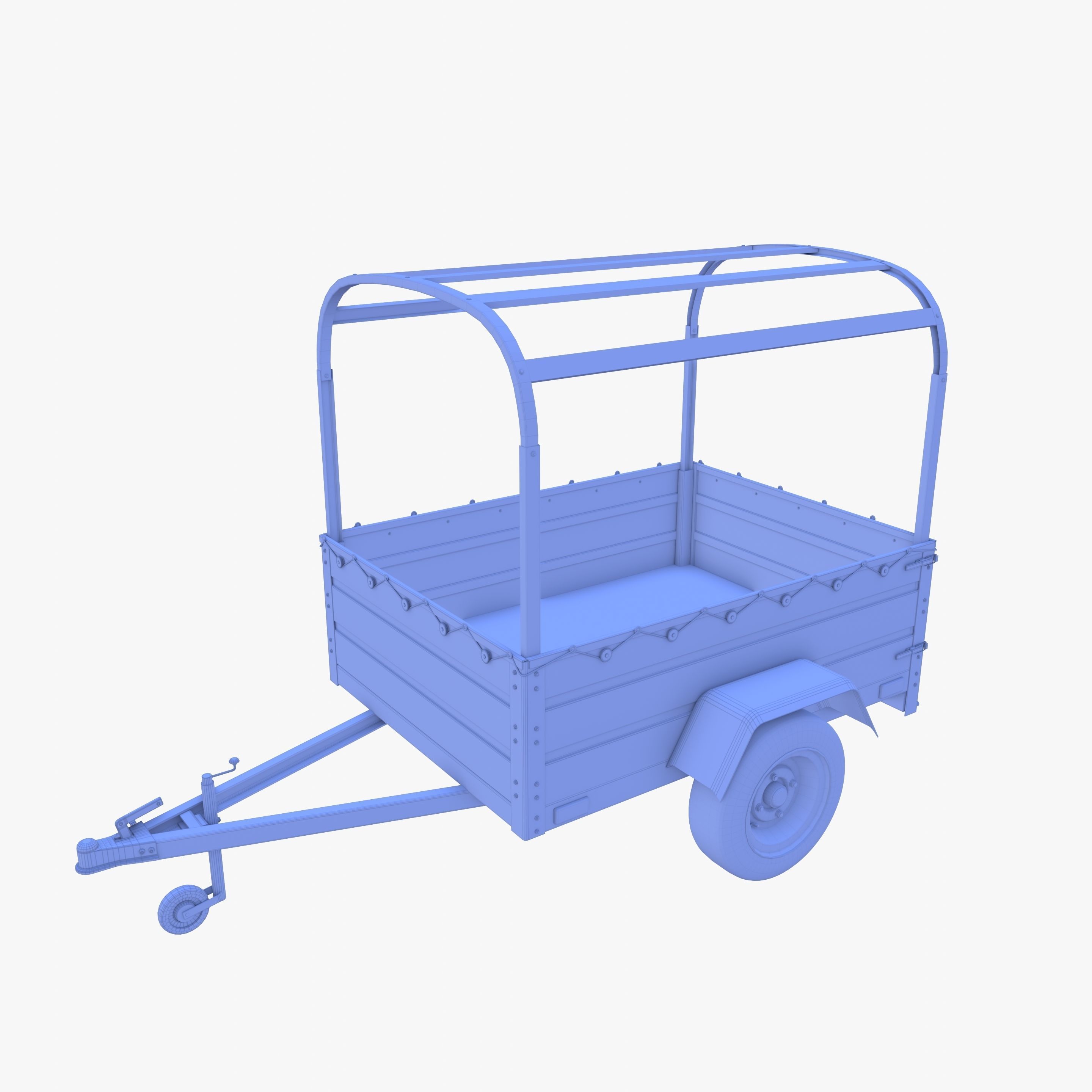 Cargo Trailer v2 Low-poly 3D model_23