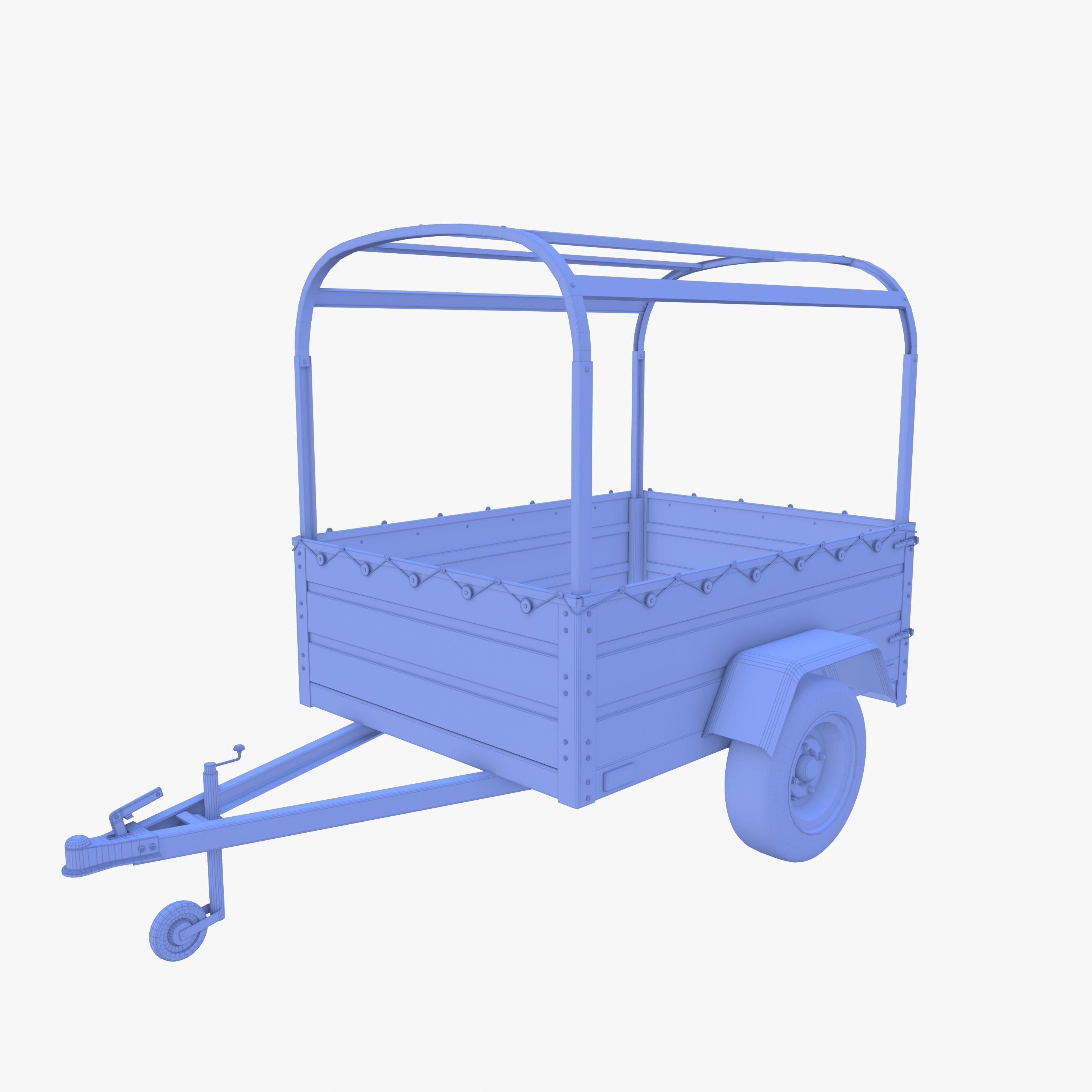 Cargo Trailer v2 Low-poly 3D model_18