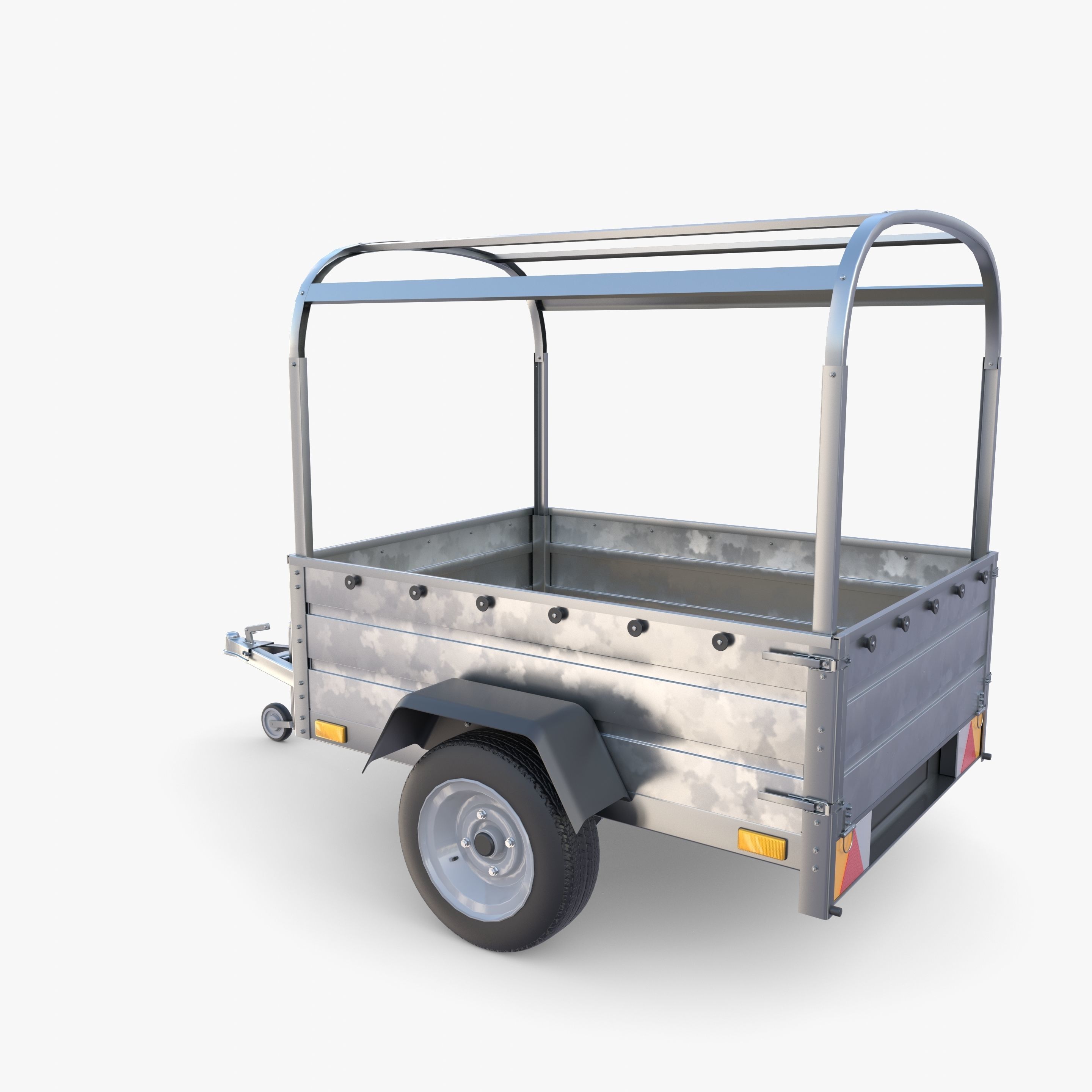 Cargo Trailer v2 Low-poly 3D model_3