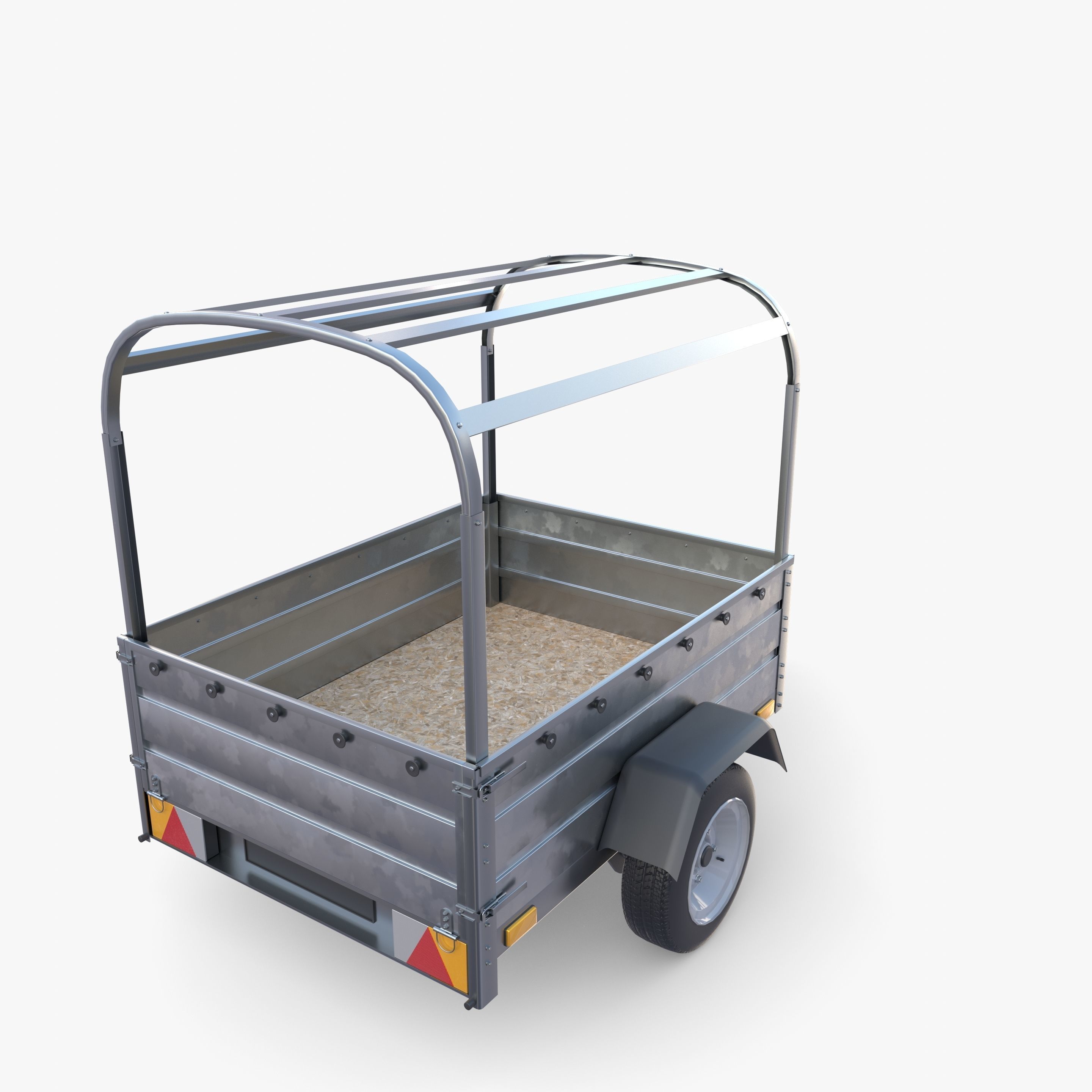Cargo Trailer v2 Low-poly 3D model_12