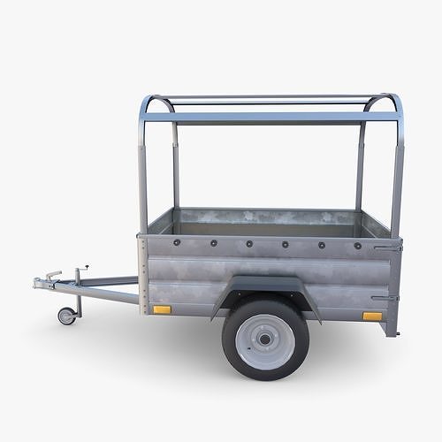 Cargo Trailer v2 Low-poly 3D model 3