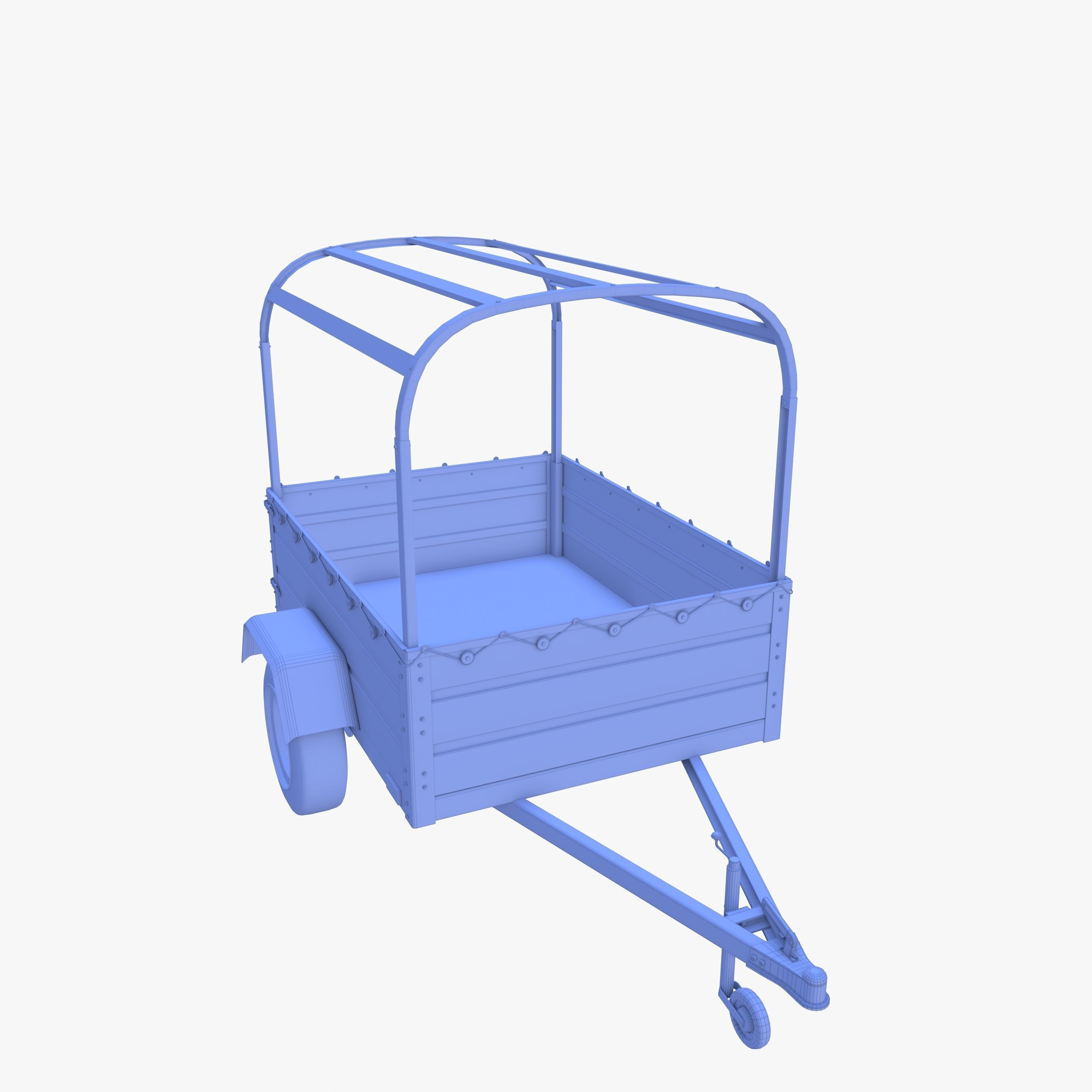 Cargo Trailer v2 Low-poly 3D model_31