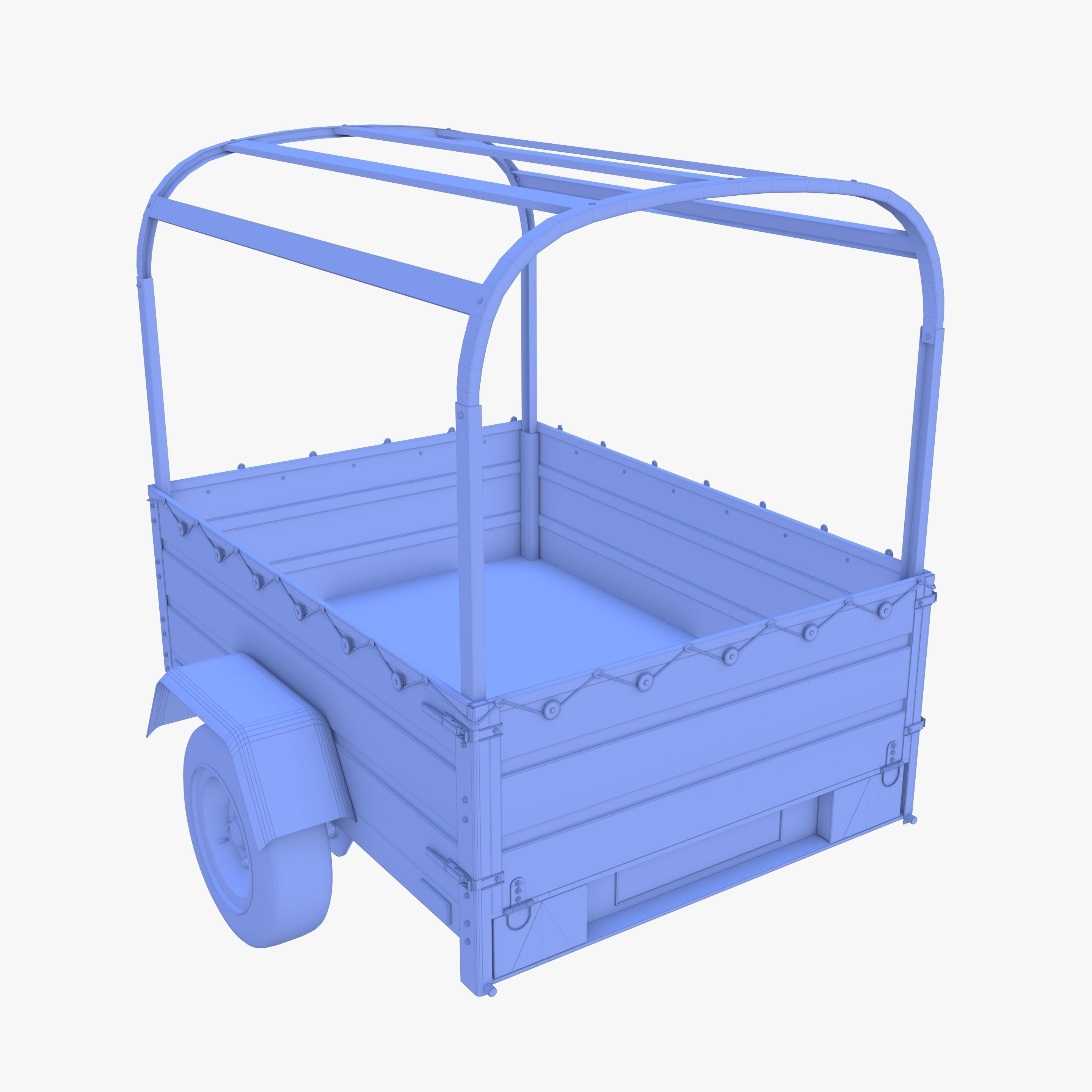 Cargo Trailer v2 Low-poly 3D model_33