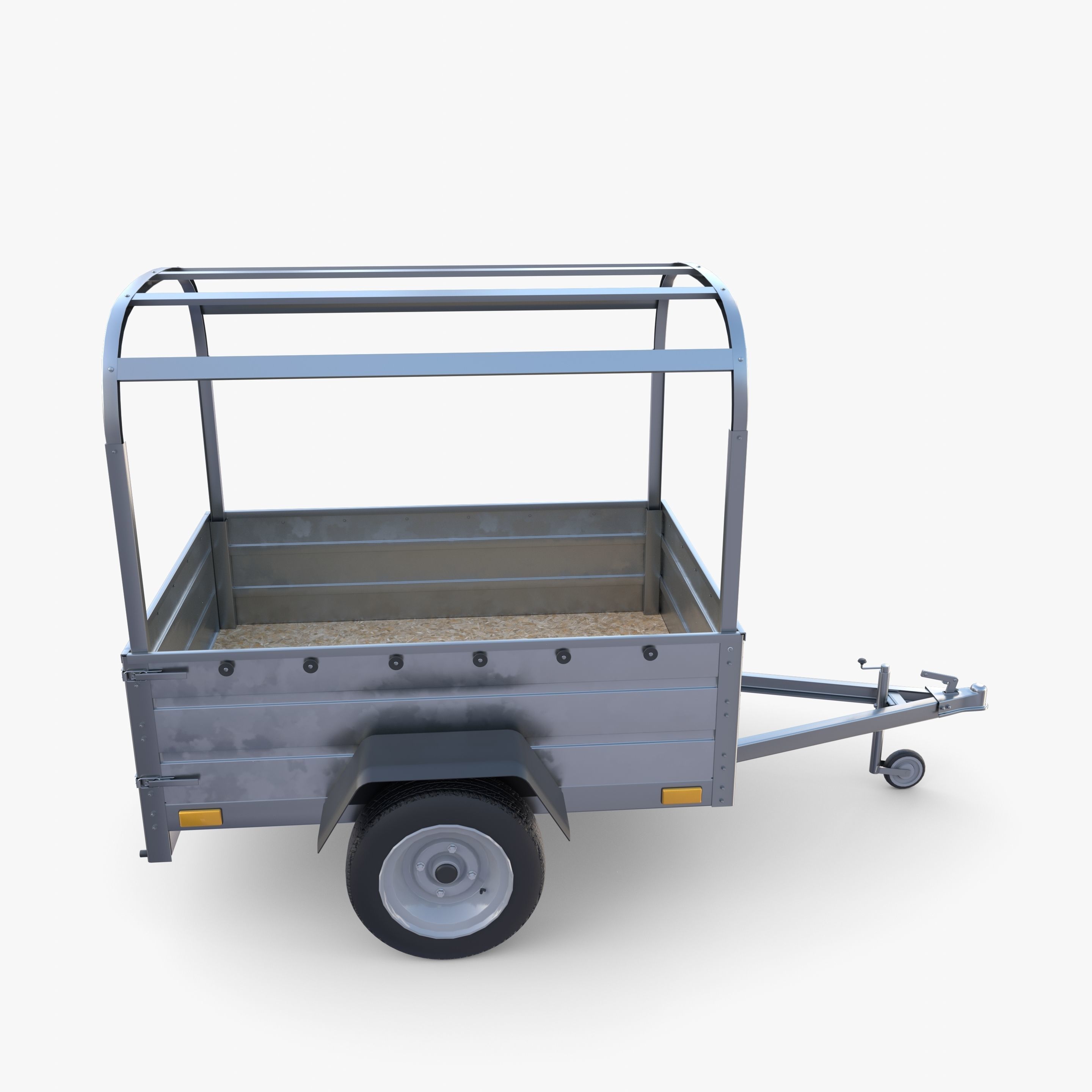 Cargo Trailer v2 Low-poly 3D model_13