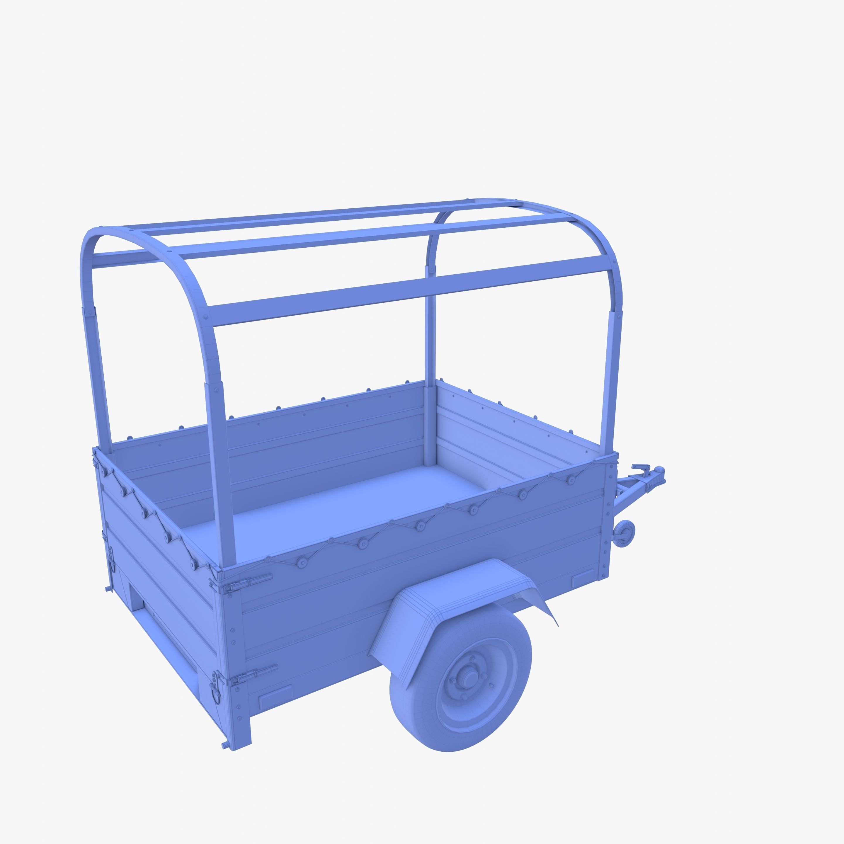 Cargo Trailer v2 Low-poly 3D model_27