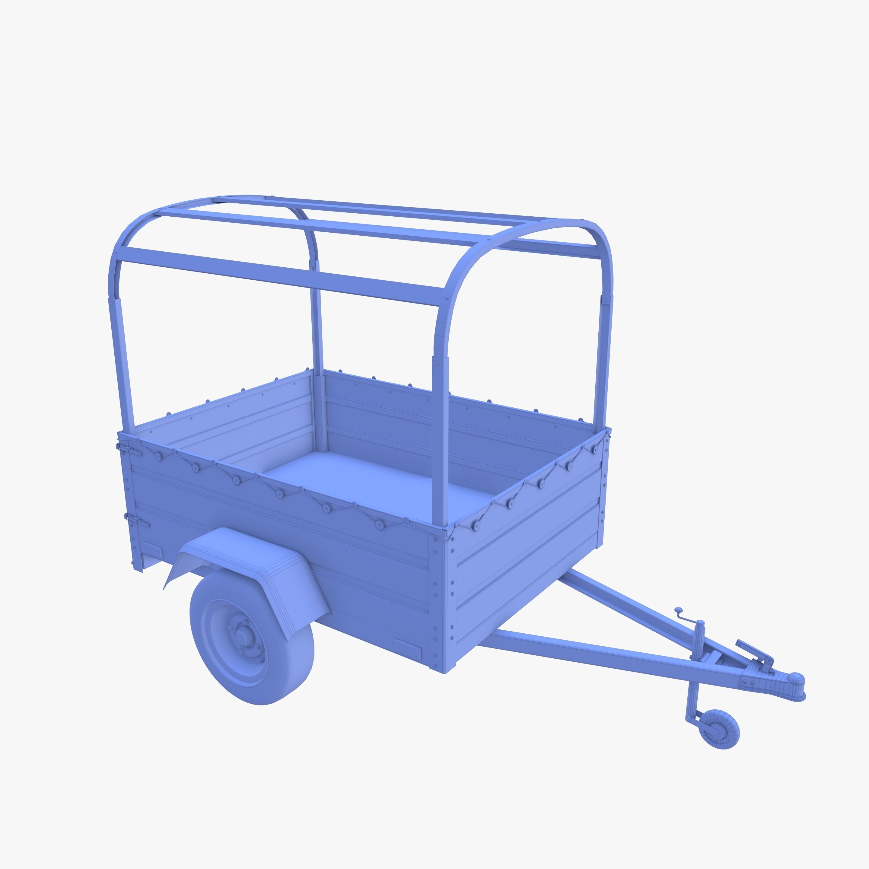 Cargo Trailer v2 Low-poly 3D model_30