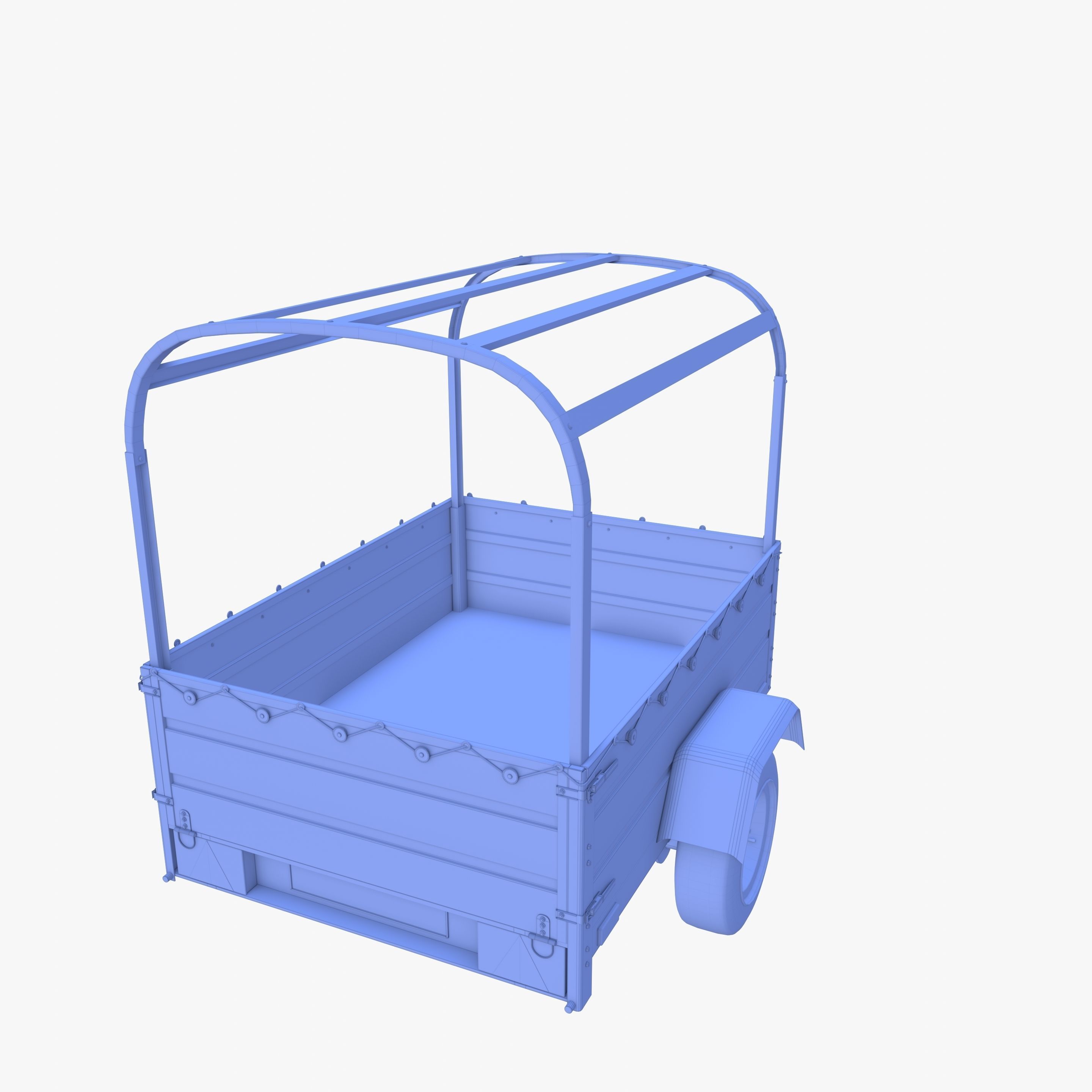 Cargo Trailer v2 Low-poly 3D model_26