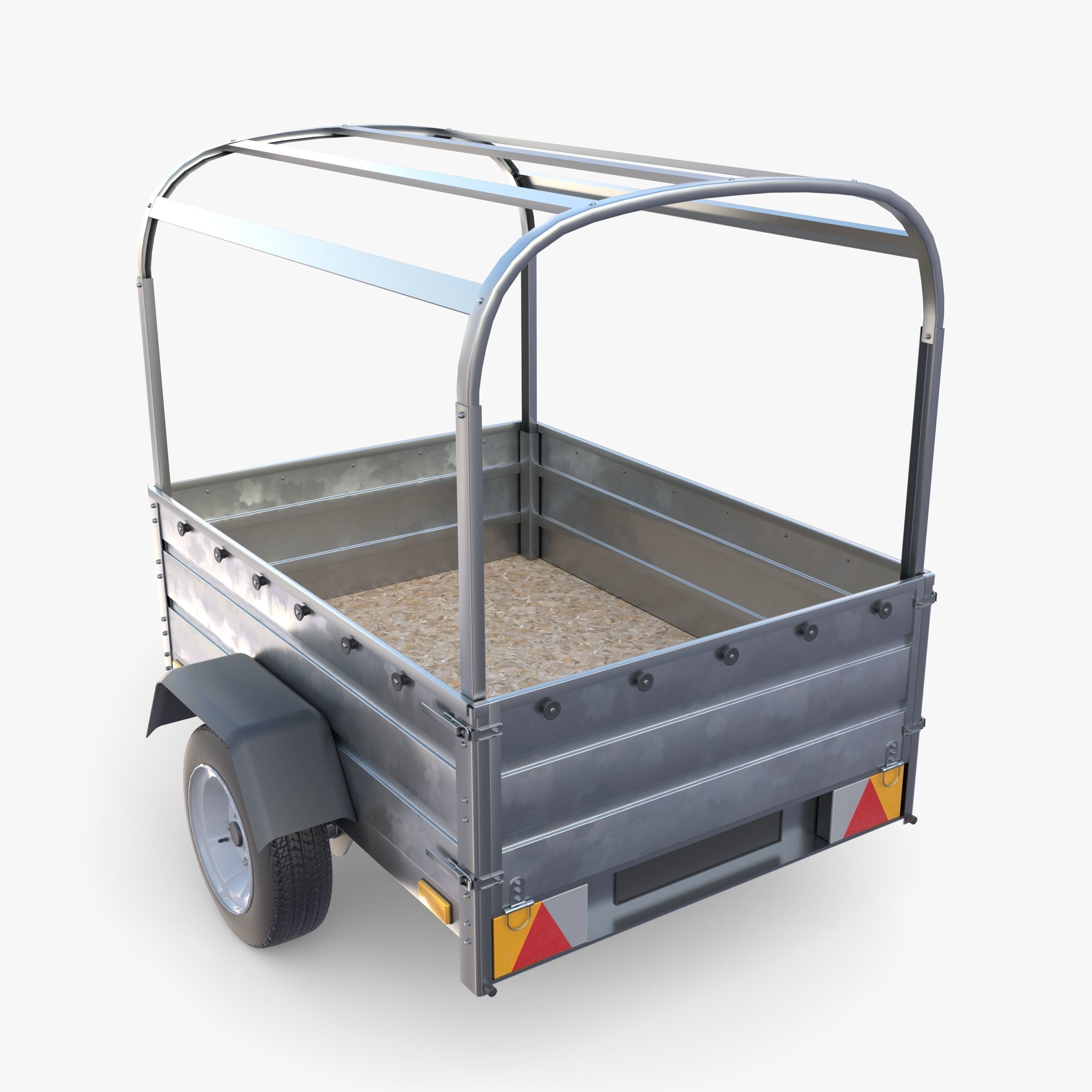 Cargo Trailer v2 Low-poly 3D model_17
