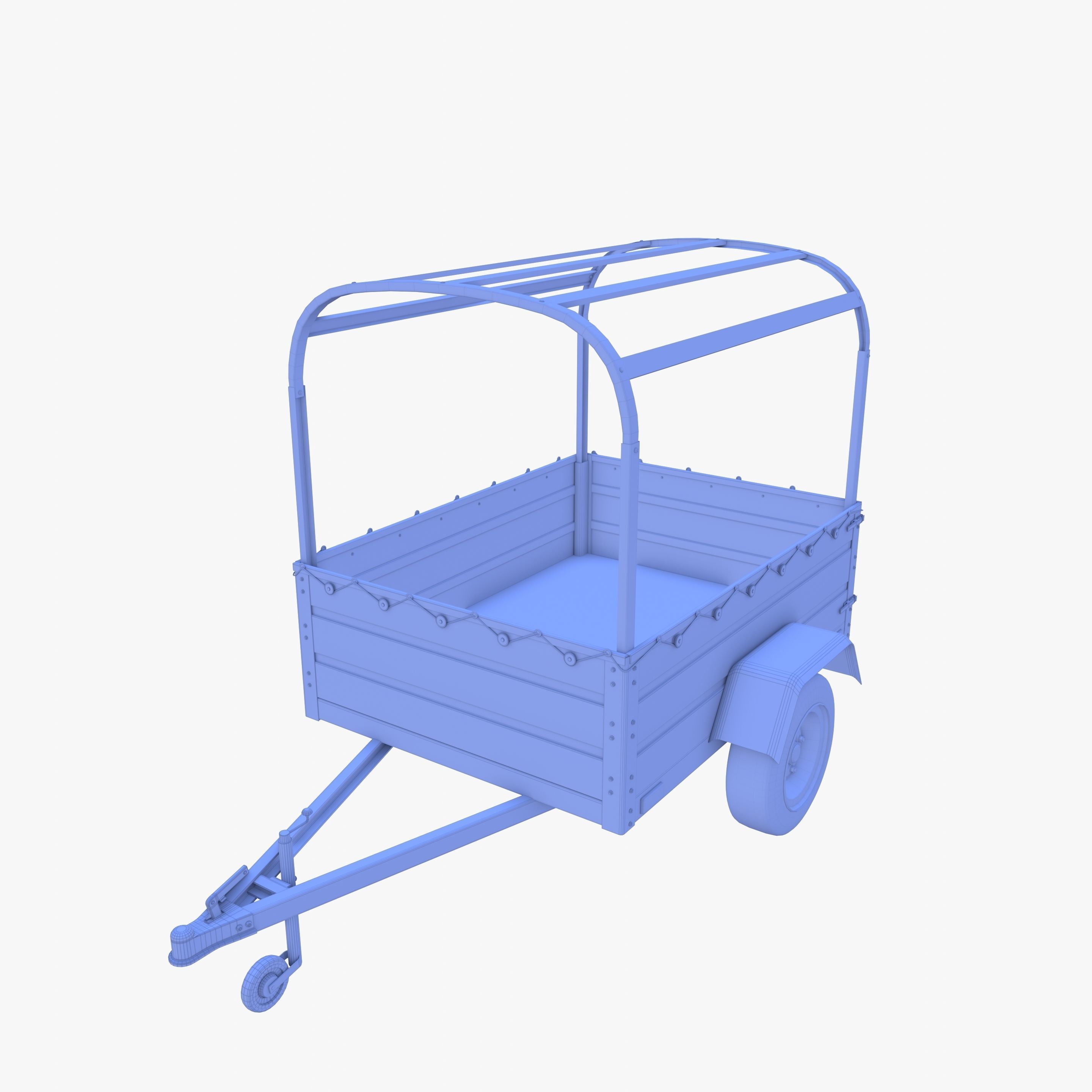 Cargo Trailer v2 Low-poly 3D model_32