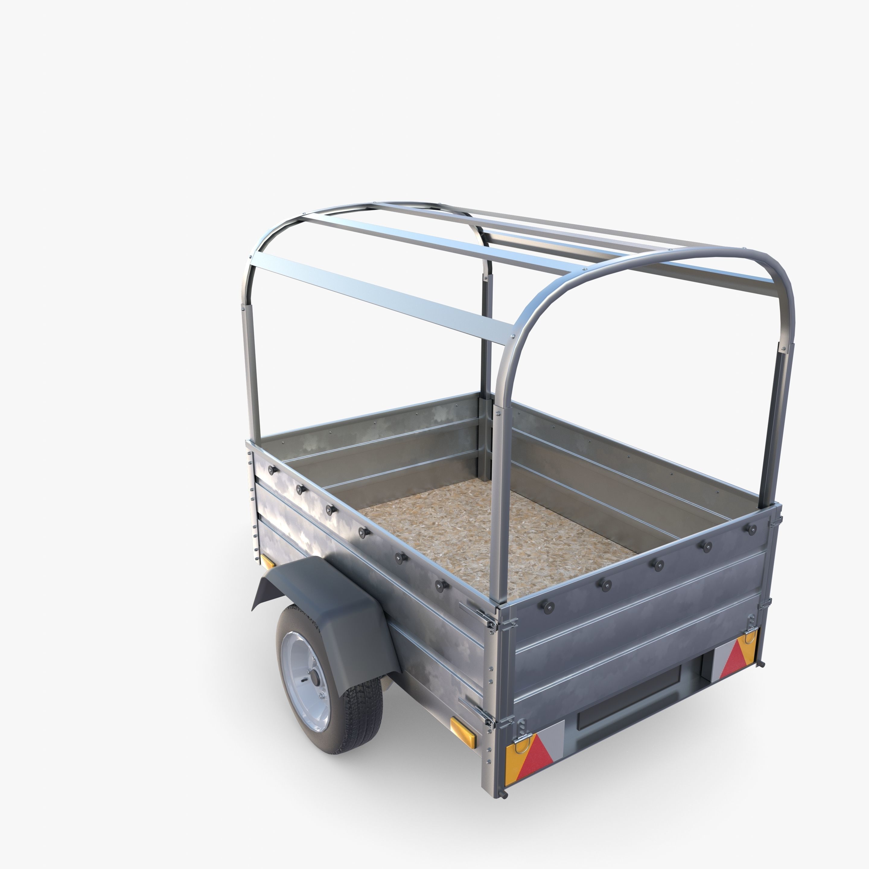 Cargo Trailer v2 Low-poly 3D model_11