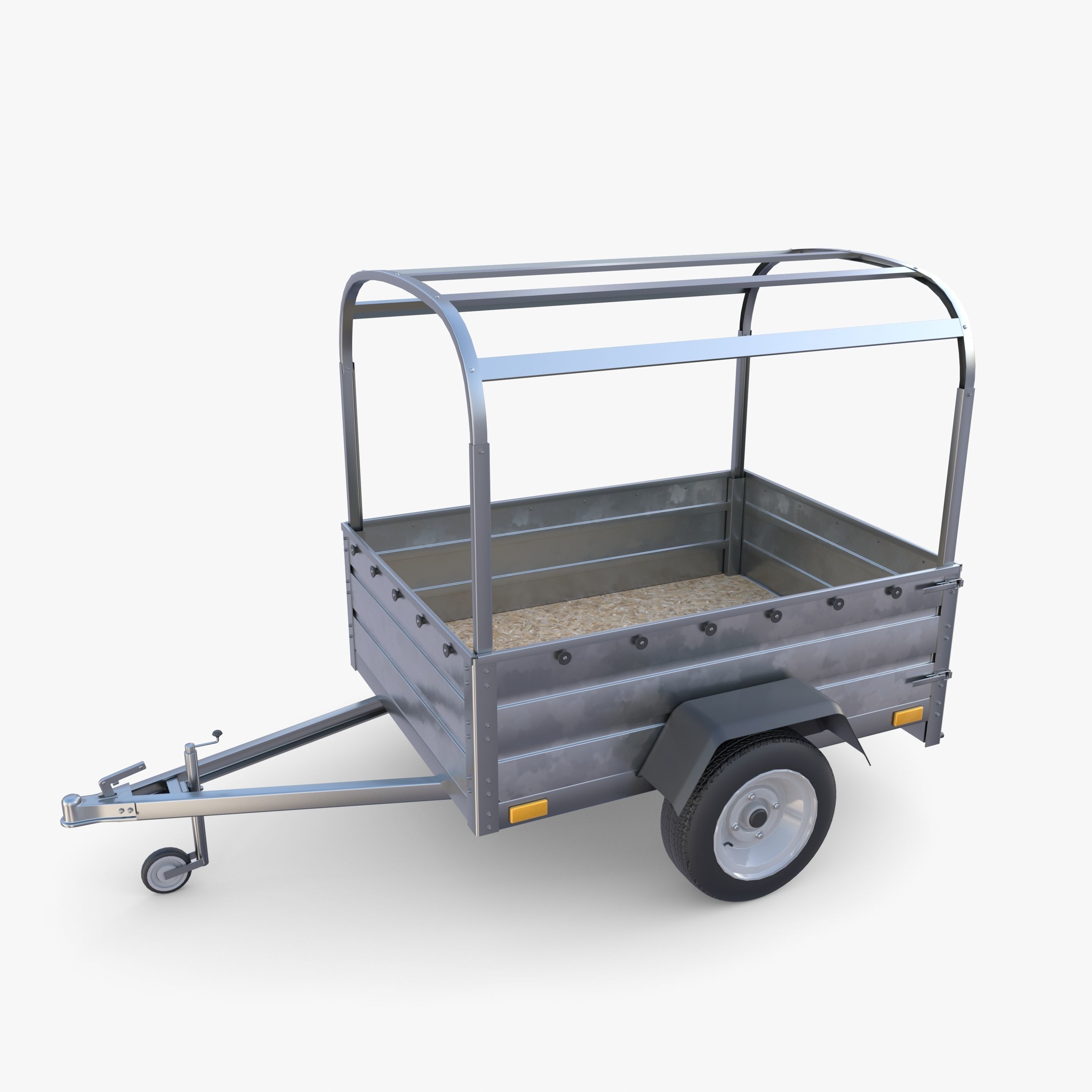 Cargo Trailer v2 Low-poly 3D model_9