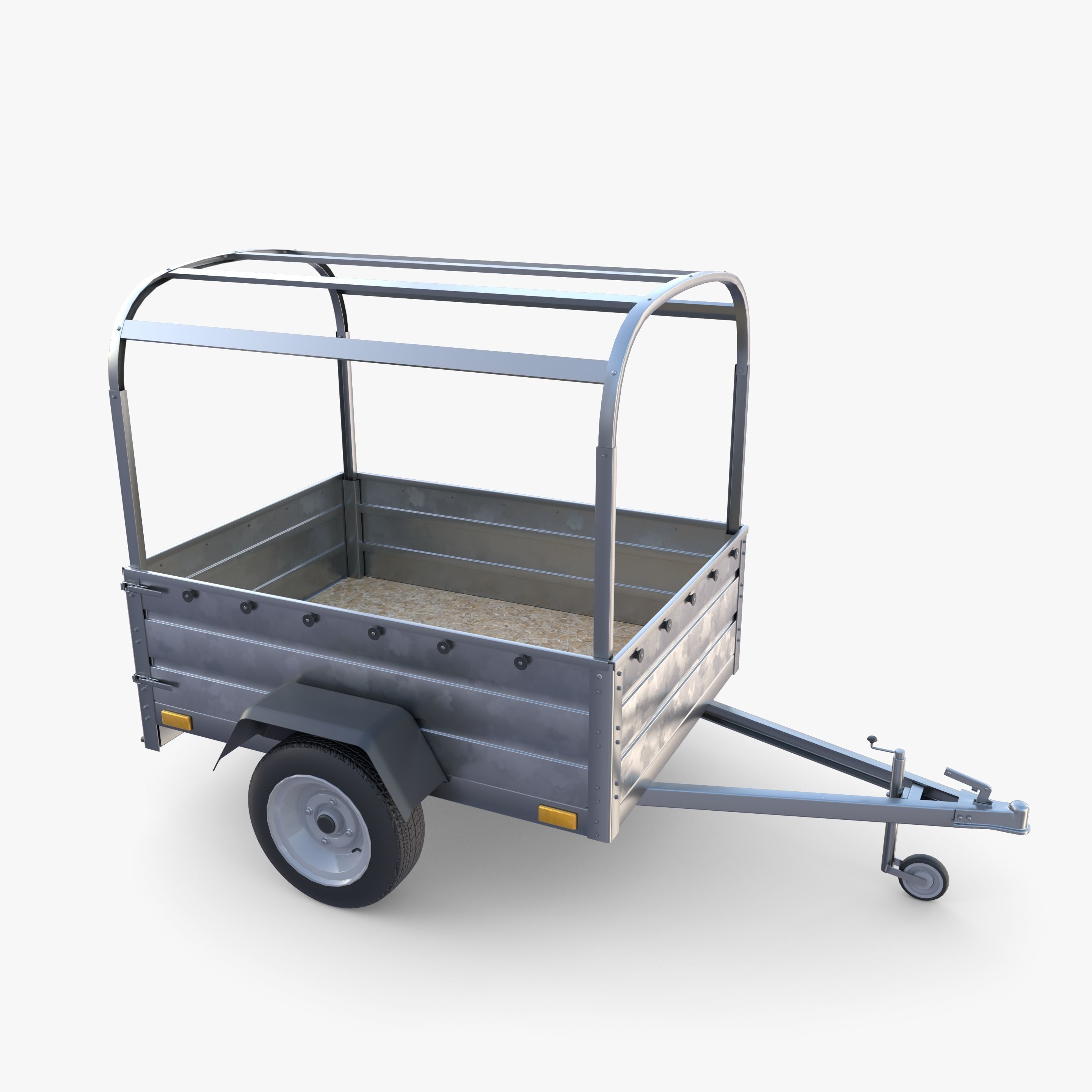 Cargo Trailer v2 Low-poly 3D model_14