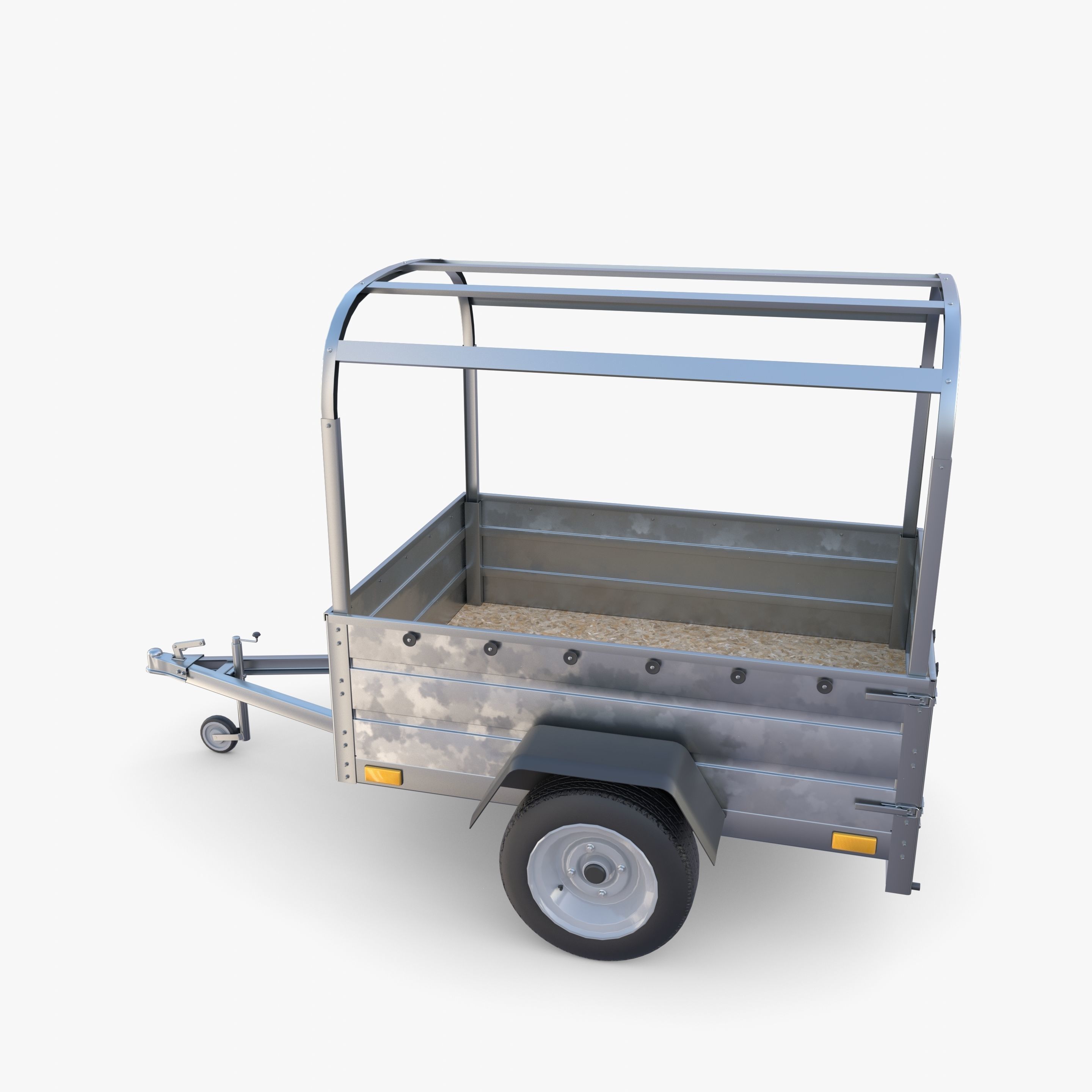 Cargo Trailer v2 Low-poly 3D model_10
