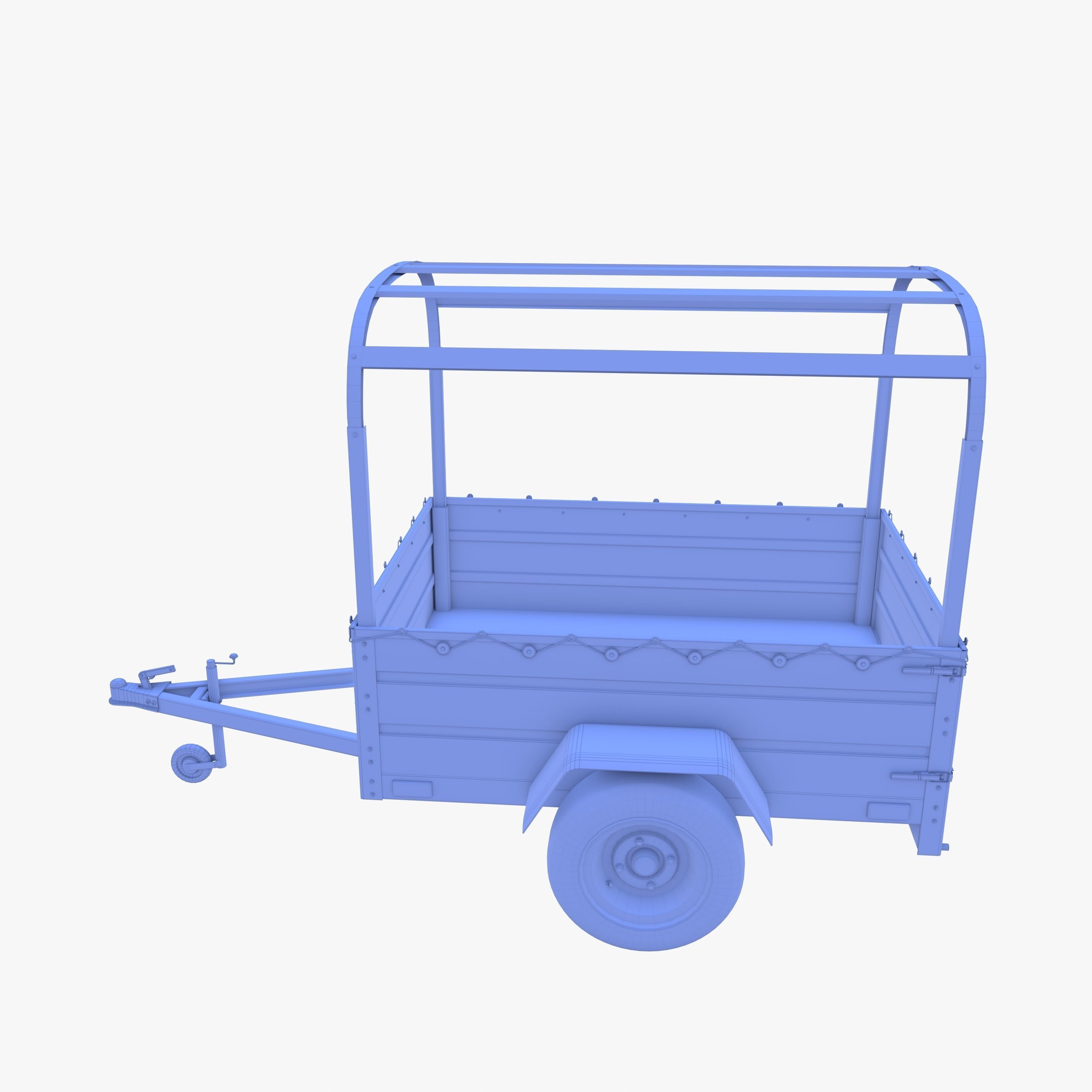 Cargo Trailer v2 Low-poly 3D model_24