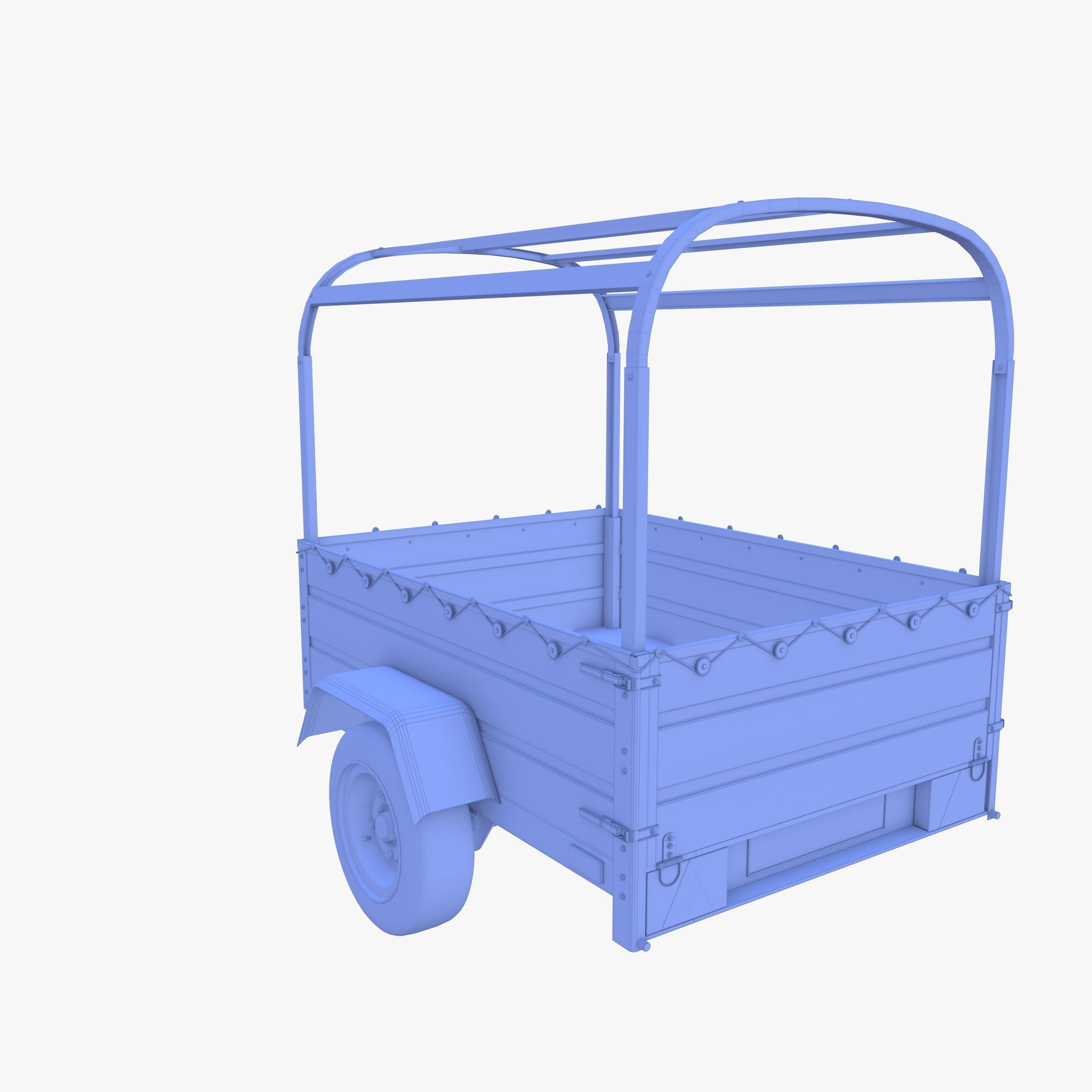 Cargo Trailer v2 Low-poly 3D model_20