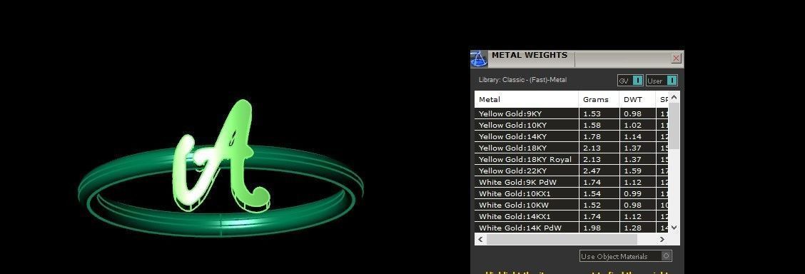 Initial A Alphabet Ring 3dm STL OBJ FBX Render Details 3D print model_3