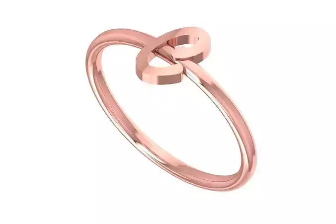 Initial C Alphabet Ring 3dm STL OBJ FBX Render Details