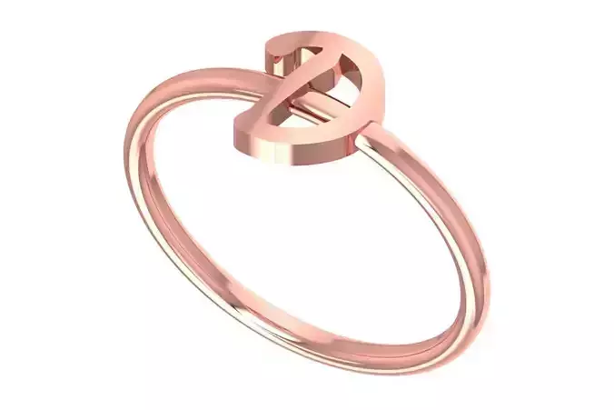 Initial D Alphabet Ring 3dm STL OBJ FBX Render Details