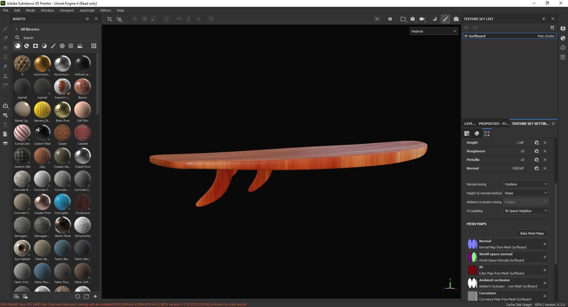 Surfboard 3D Model Low-poly 3D model_6
