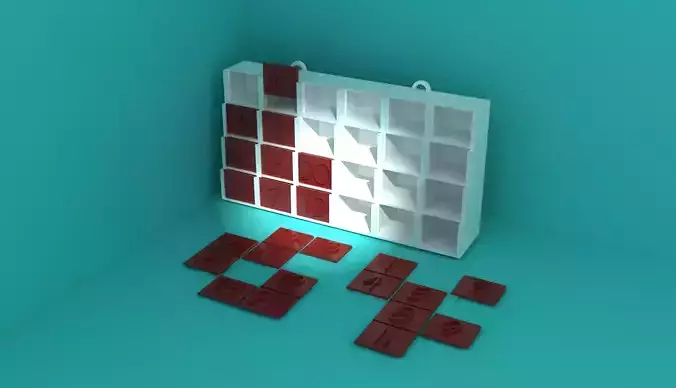 Adventcalendar-1-kontextum squares 3D print model