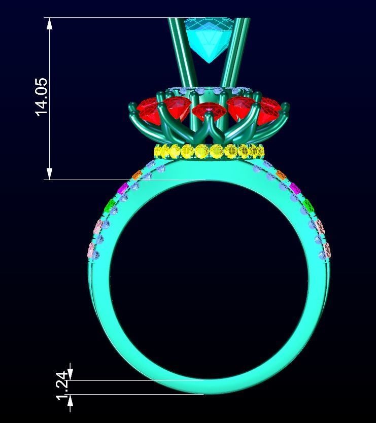 Engagement Ring 17 3D print model_6
