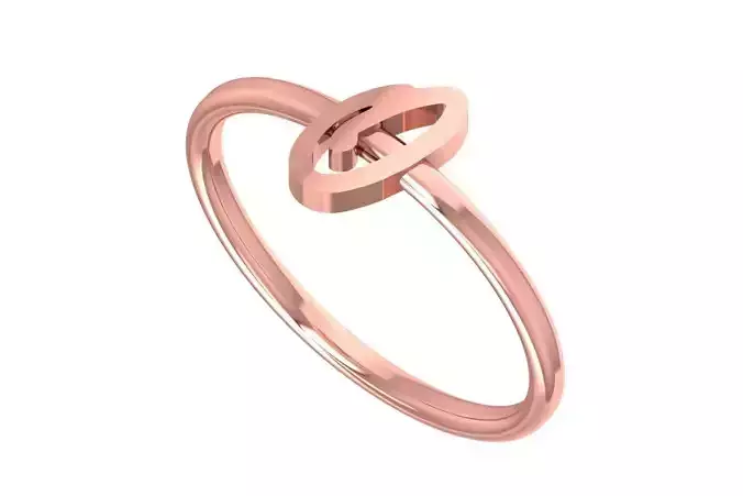Initial O Alphabet Ring 3dm STL OBJ FBX Render Details
