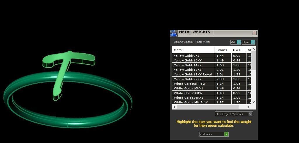 Initial T Alphabet Ring 3dm STL OBJ FBX Render Details 3D print model_3