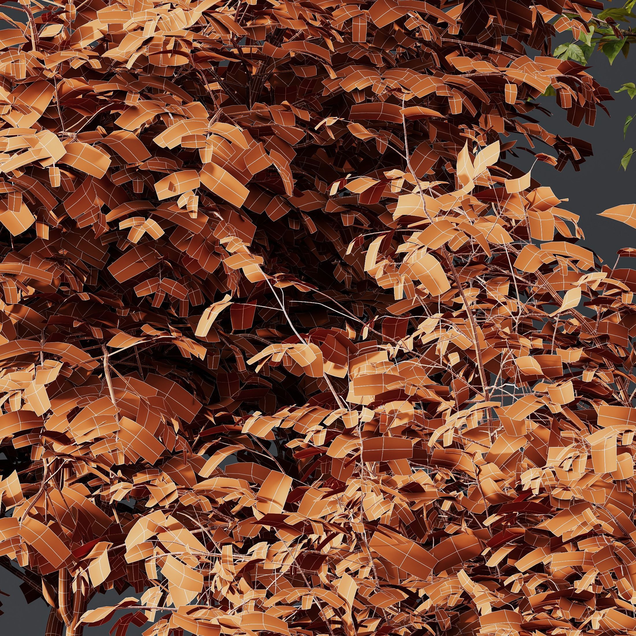 HQ Plants Bush Small 3D model_3