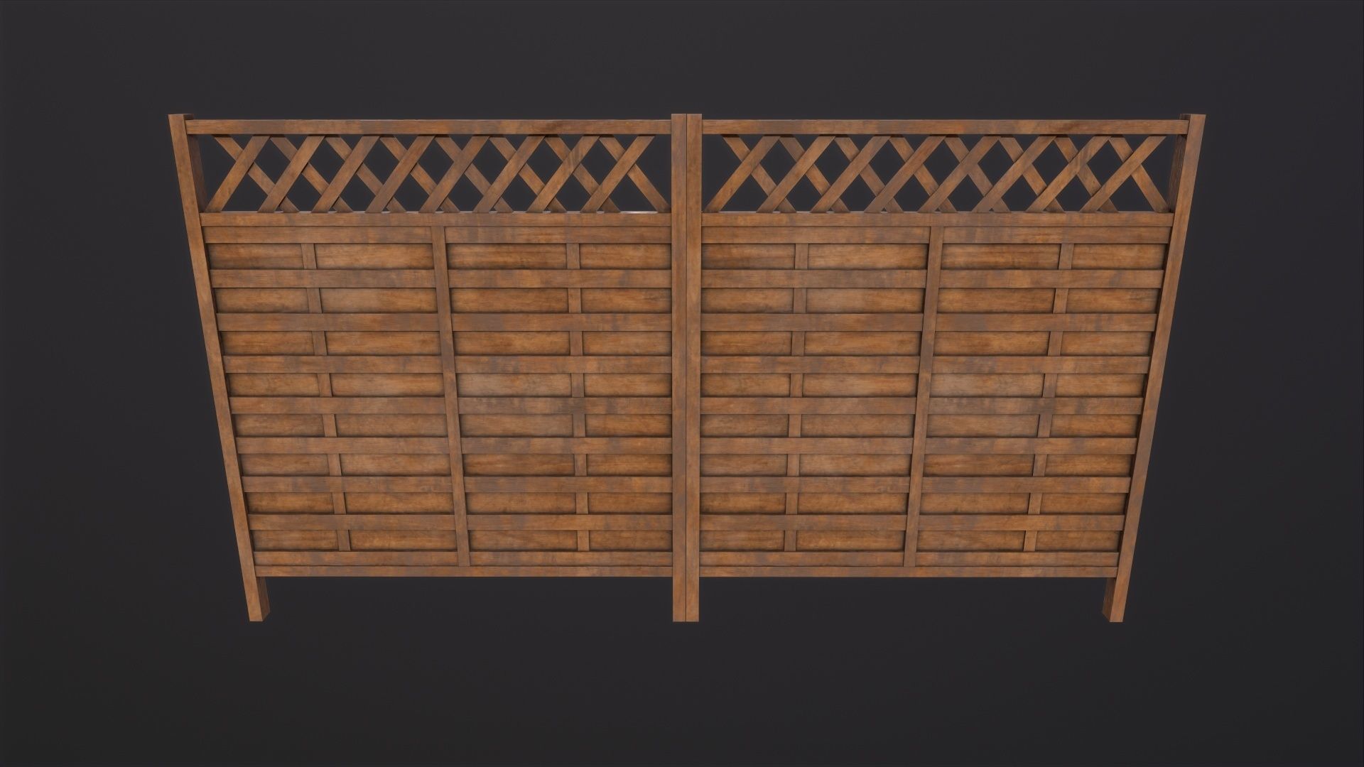 Modular Fence 3D Model Low-poly 3D model_3