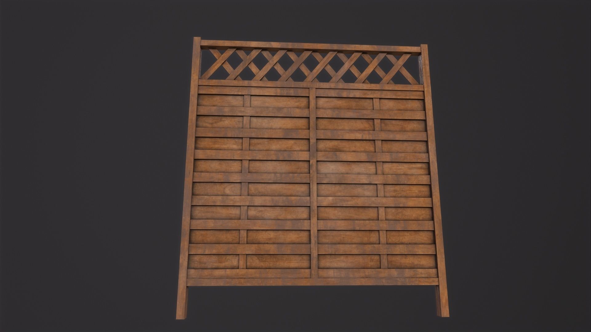 Modular Fence 3D Model Low-poly 3D model_5