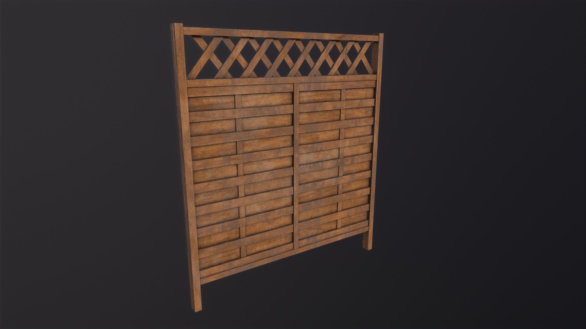 Modular Fence 3D Model Low-poly 3D model_4