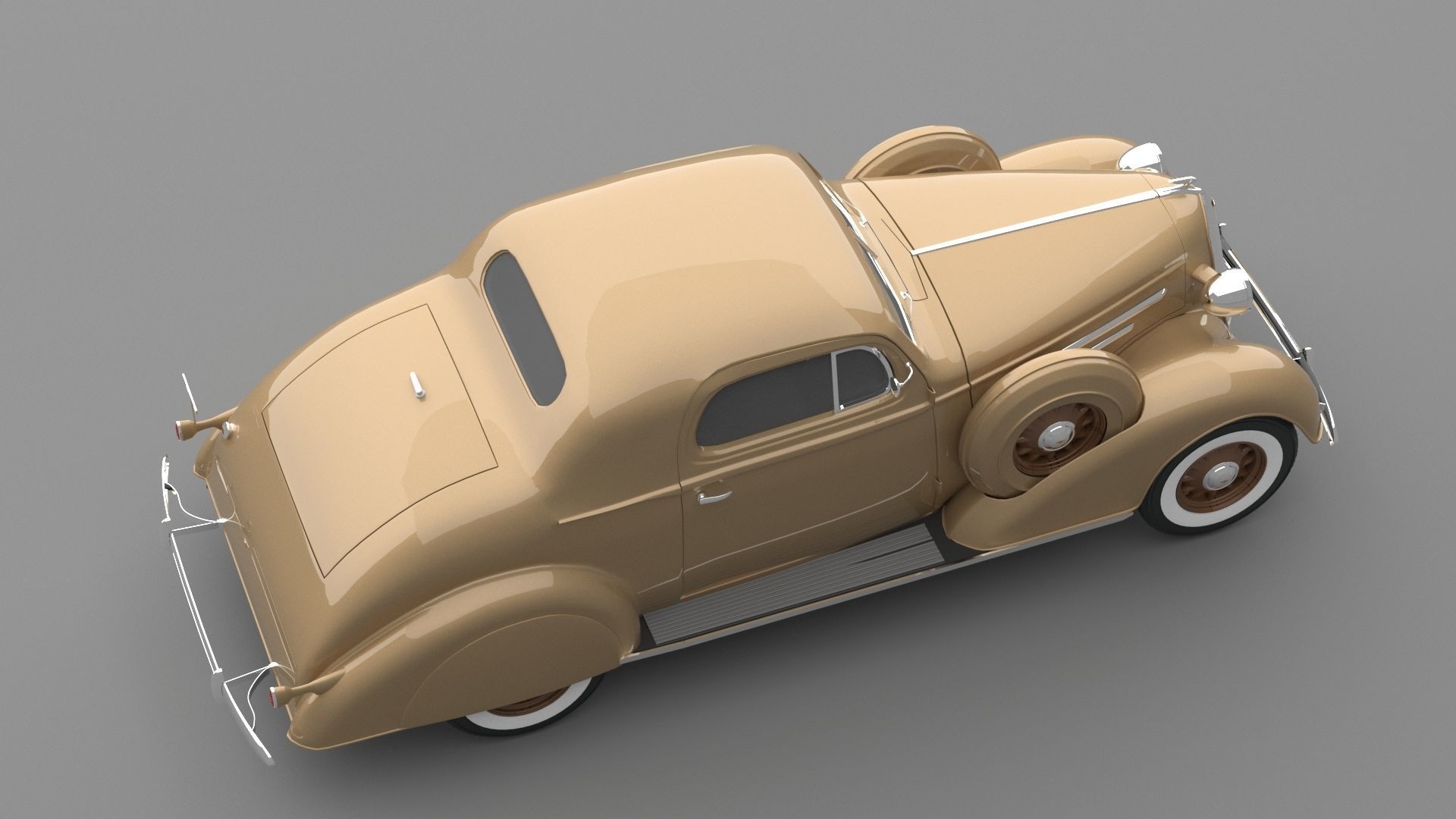 1936 Chevrolet Master De Luxe sport Coupe 3D model_4