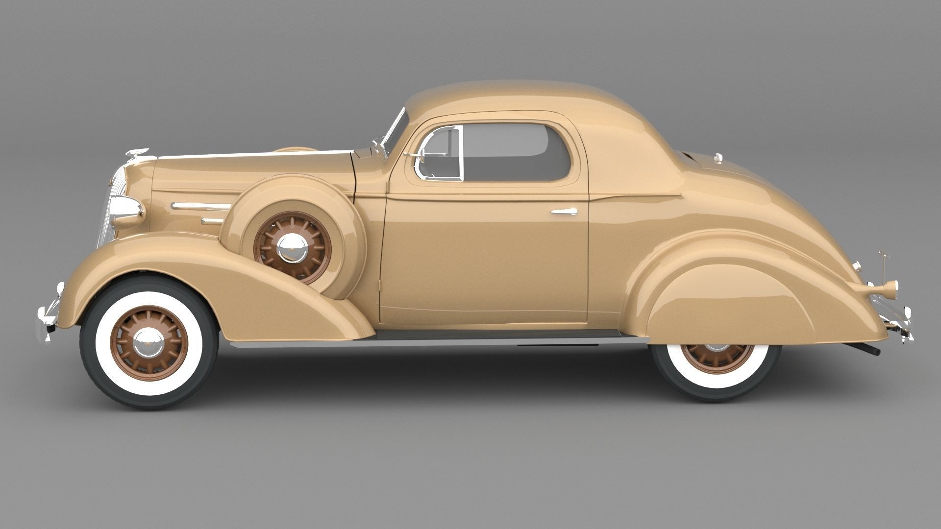 1936 Chevrolet Master De Luxe sport Coupe 3D model_3
