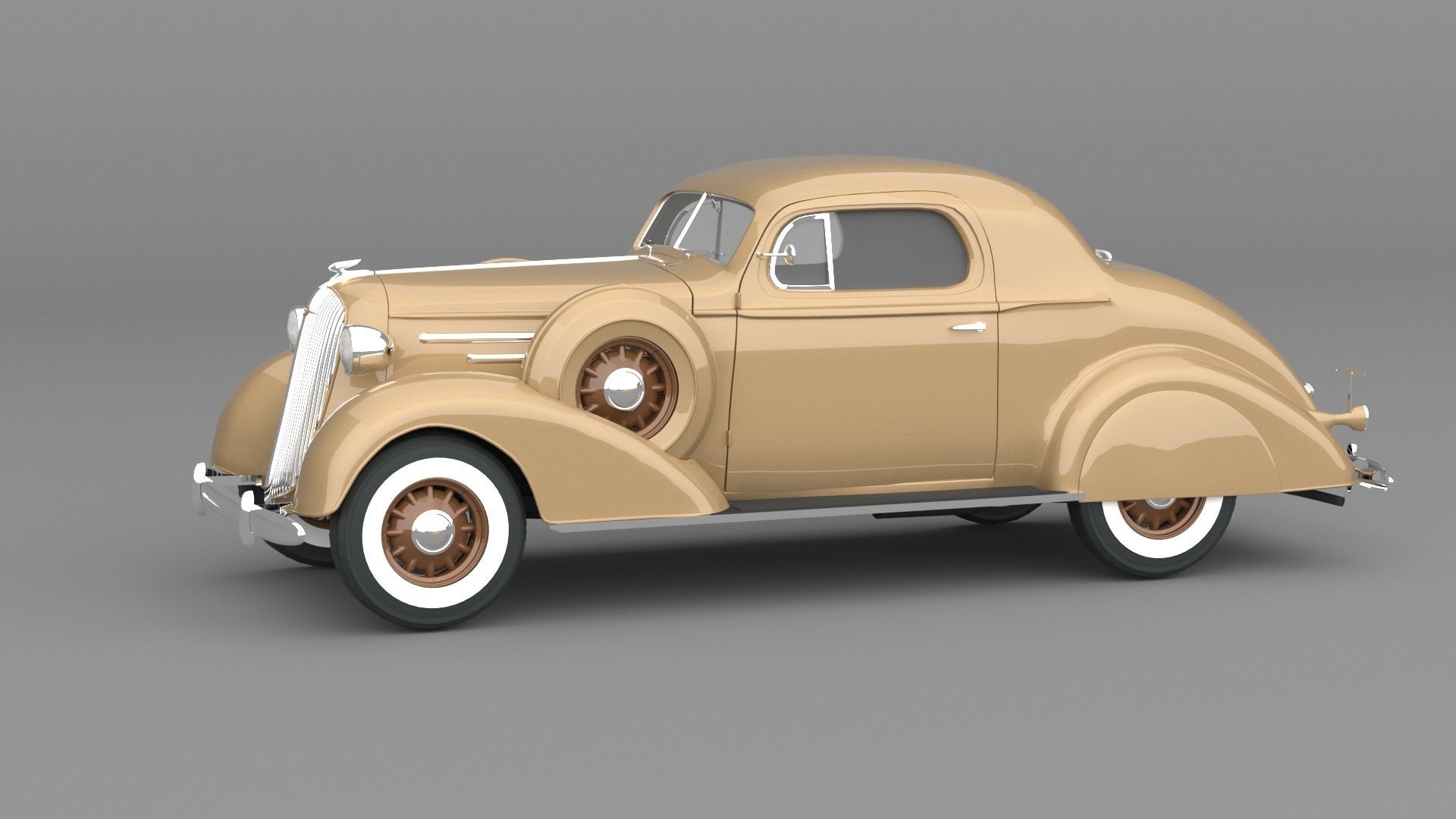 1936 Chevrolet Master De Luxe sport Coupe 3D model_1