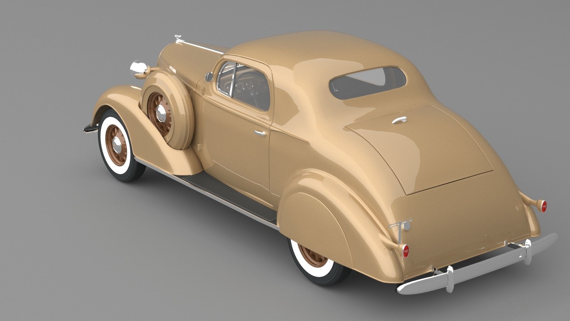 1936 Chevrolet Master De Luxe sport Coupe 3D model_2