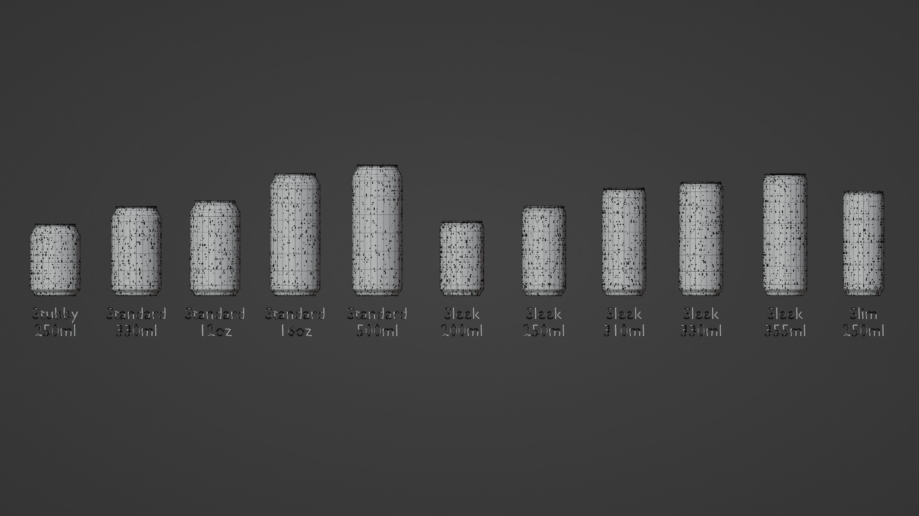 Beverage soda cans Value Pack - RIGGED Low-poly 3D model_5