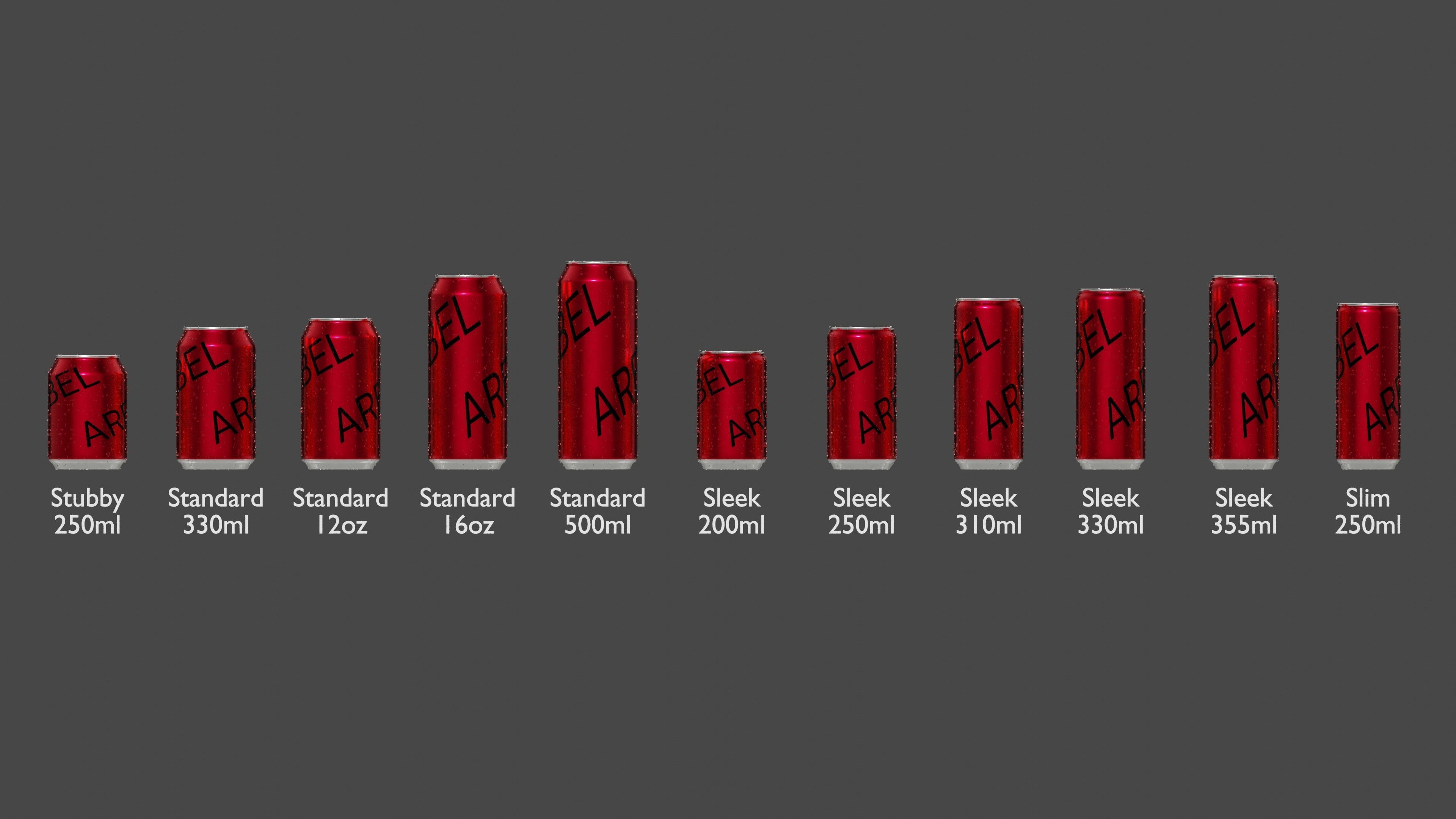 Beverage soda cans Value Pack - RIGGED Low-poly 3D model_3