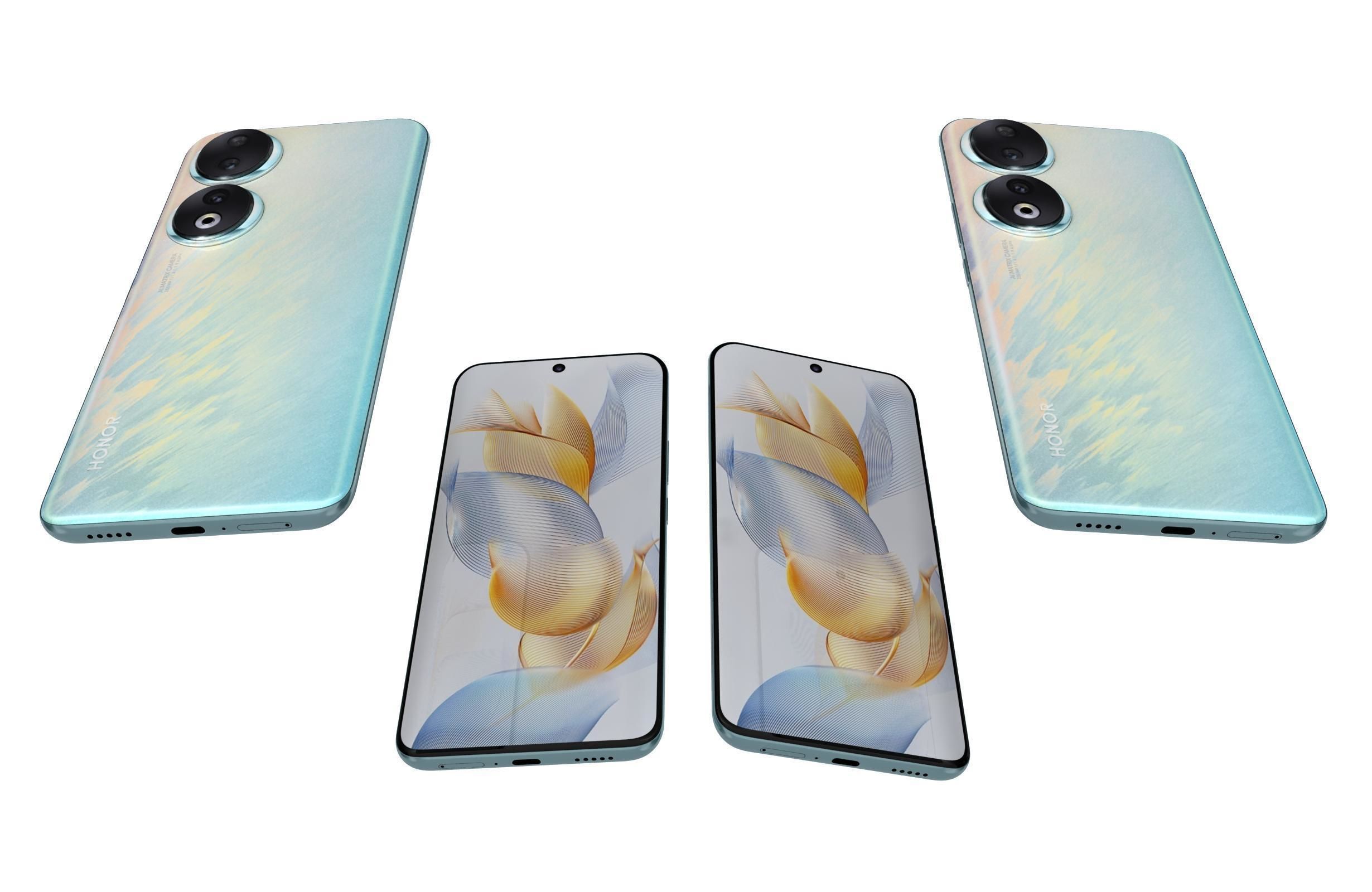 Honor 90 or 90 Pro and 90 Lite Low-poly 3D model_30