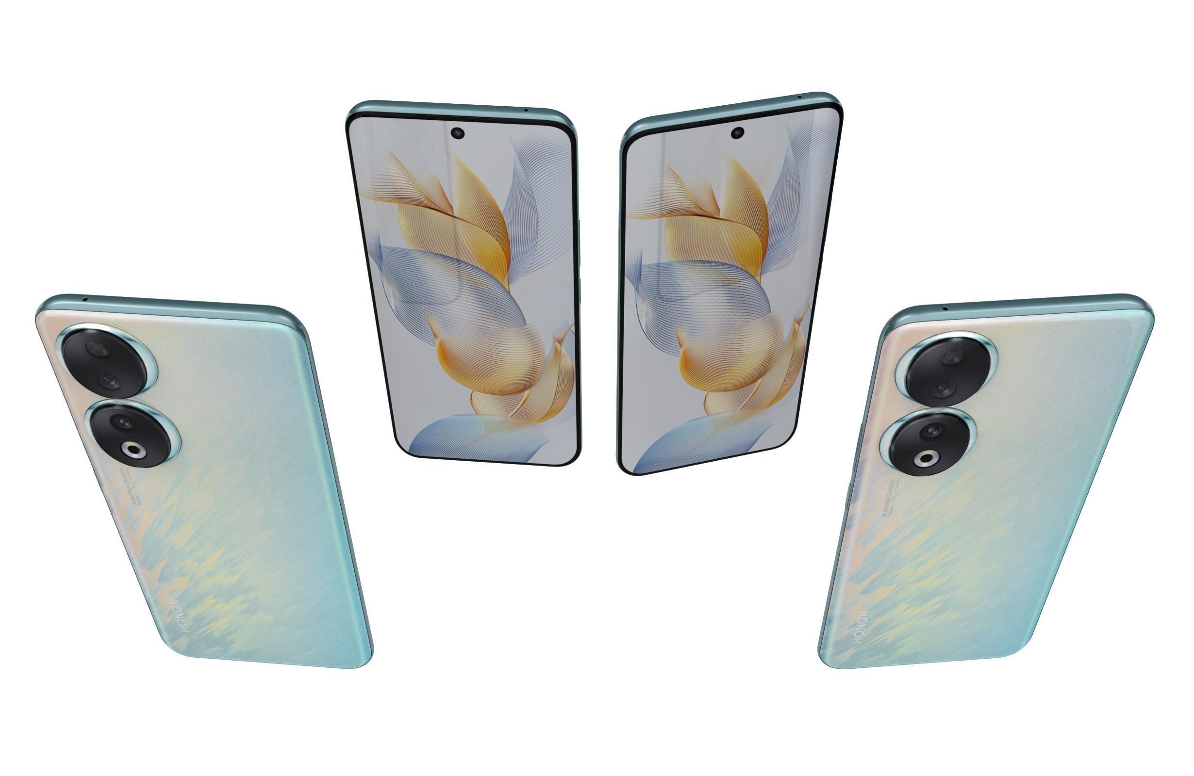 Honor 90 or 90 Pro and 90 Lite Low-poly 3D model_29