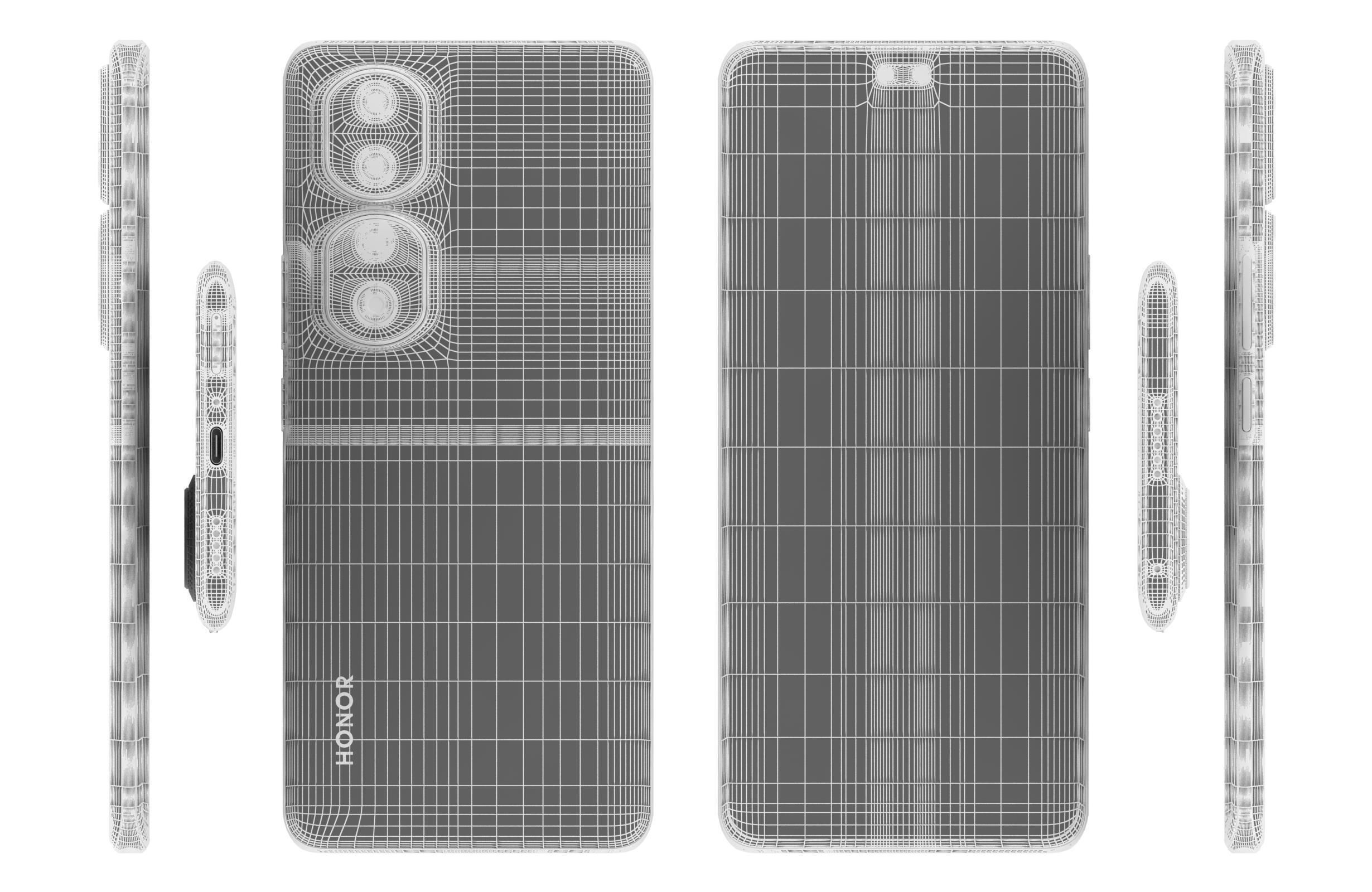Honor 90 or 90 Pro and 90 Lite Low-poly 3D model_104