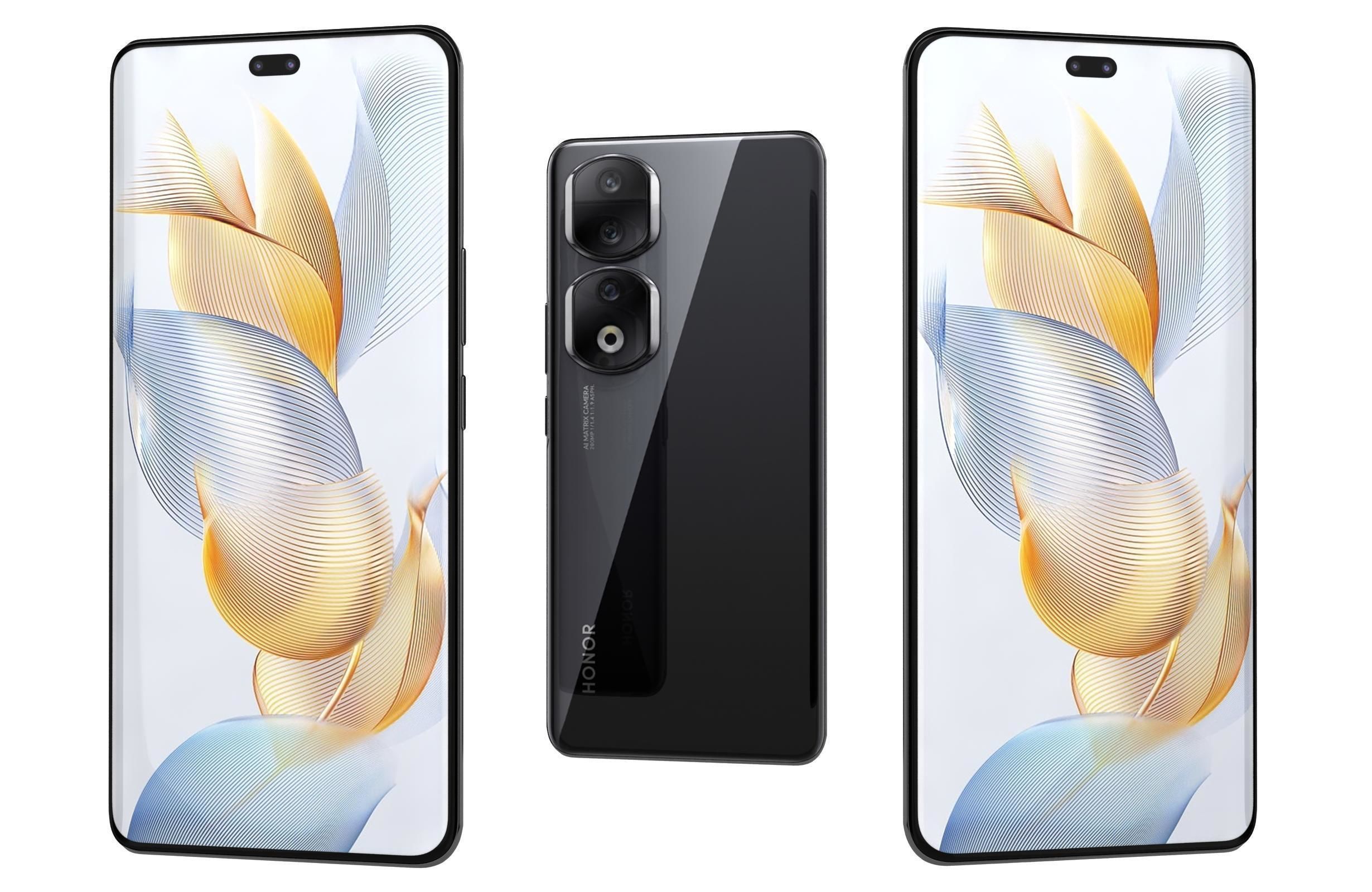 Honor 90 or 90 Pro and 90 Lite Low-poly 3D model_59