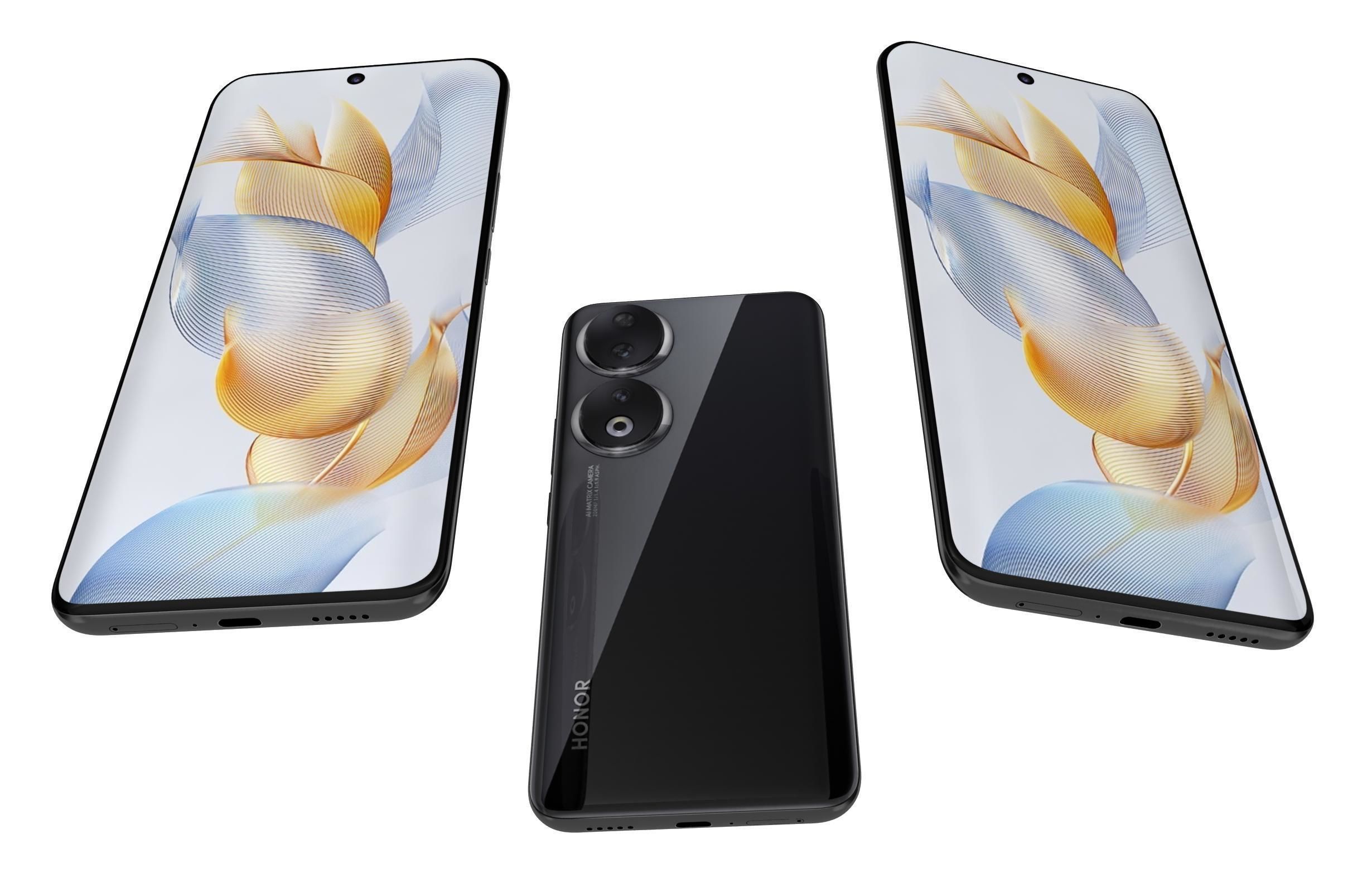 Honor 90 or 90 Pro and 90 Lite Low-poly 3D model_39