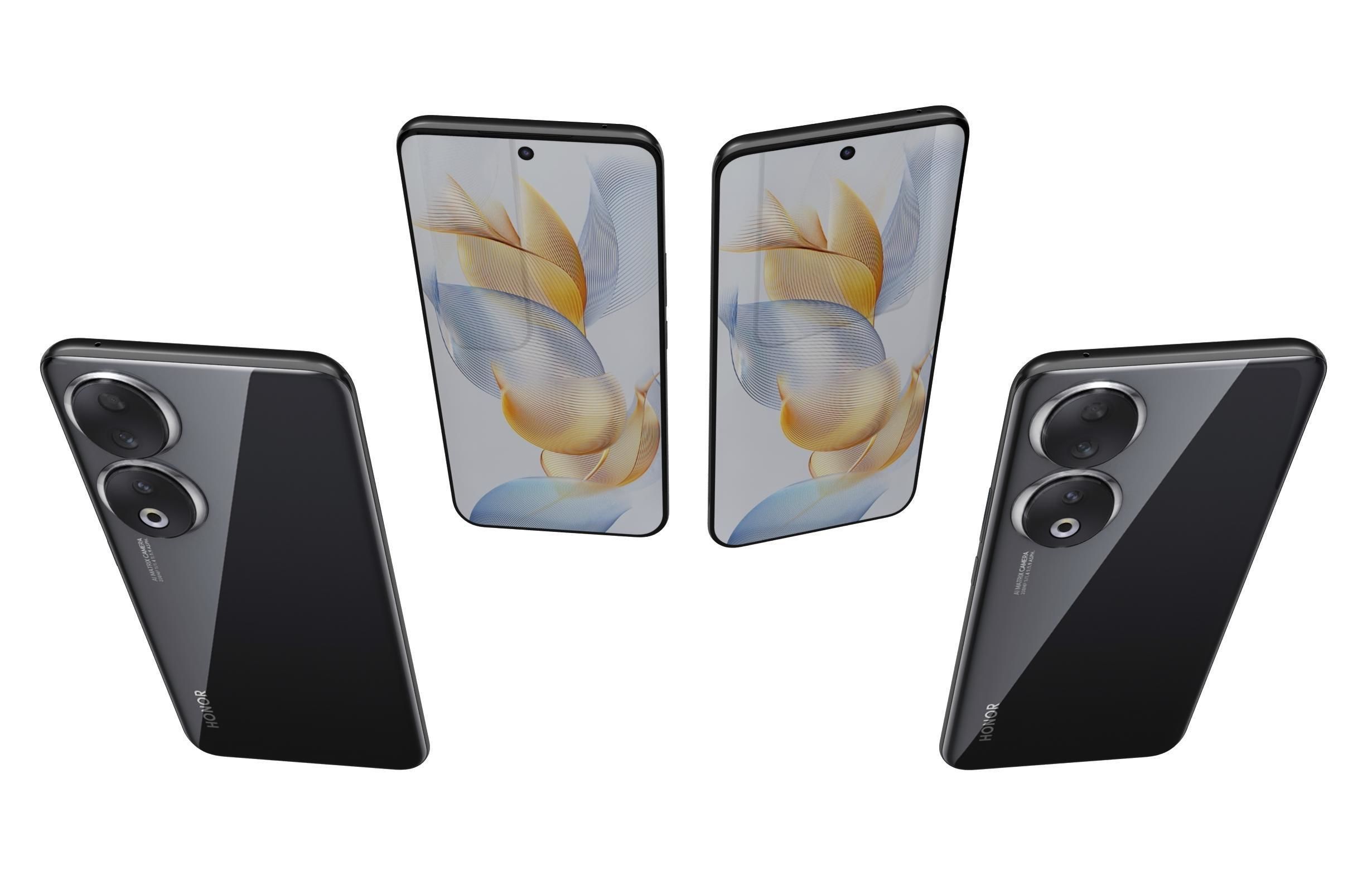 Honor 90 or 90 Pro and 90 Lite Low-poly 3D model_41