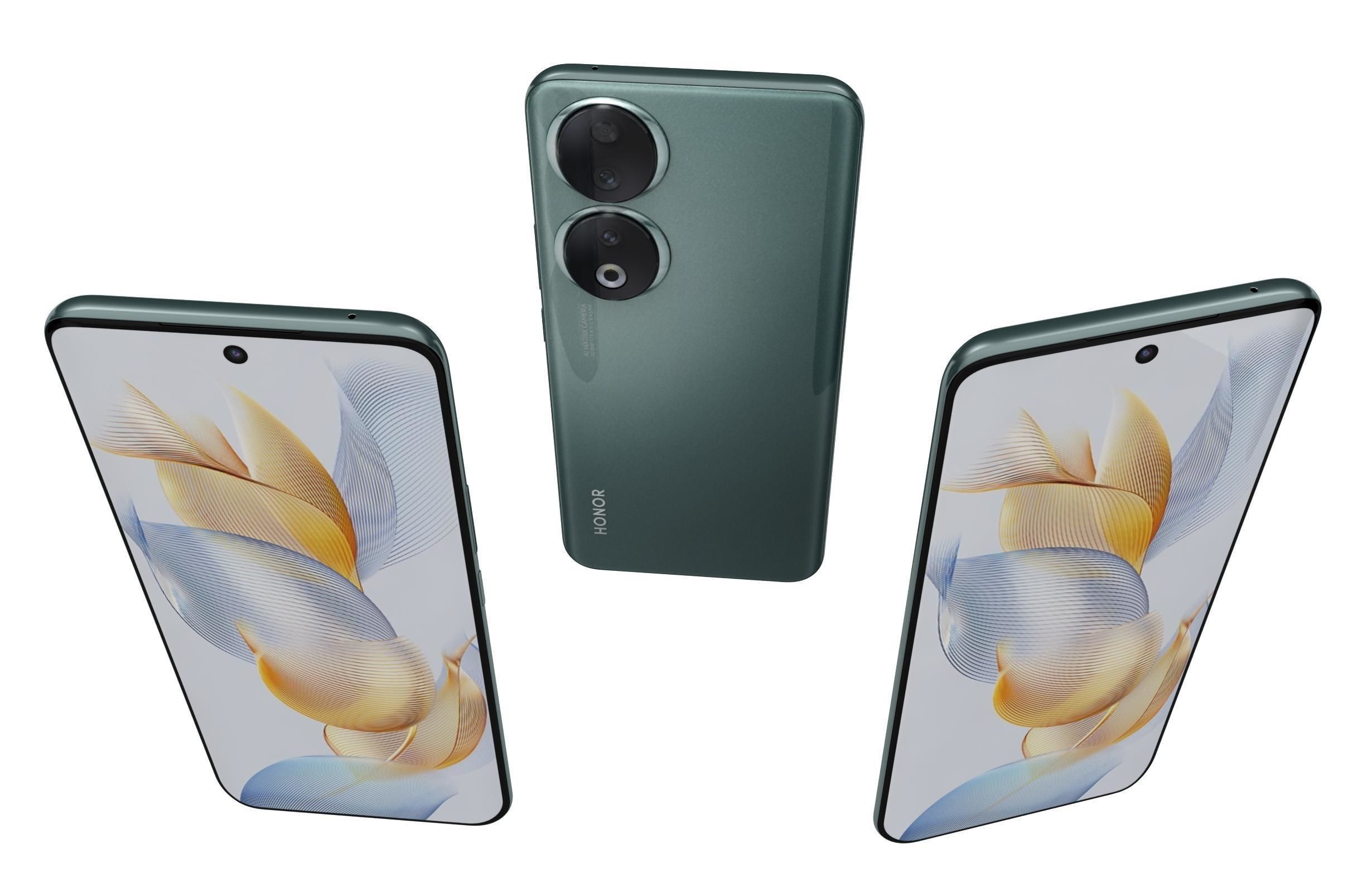 Honor 90 or 90 Pro and 90 Lite Low-poly 3D model_2