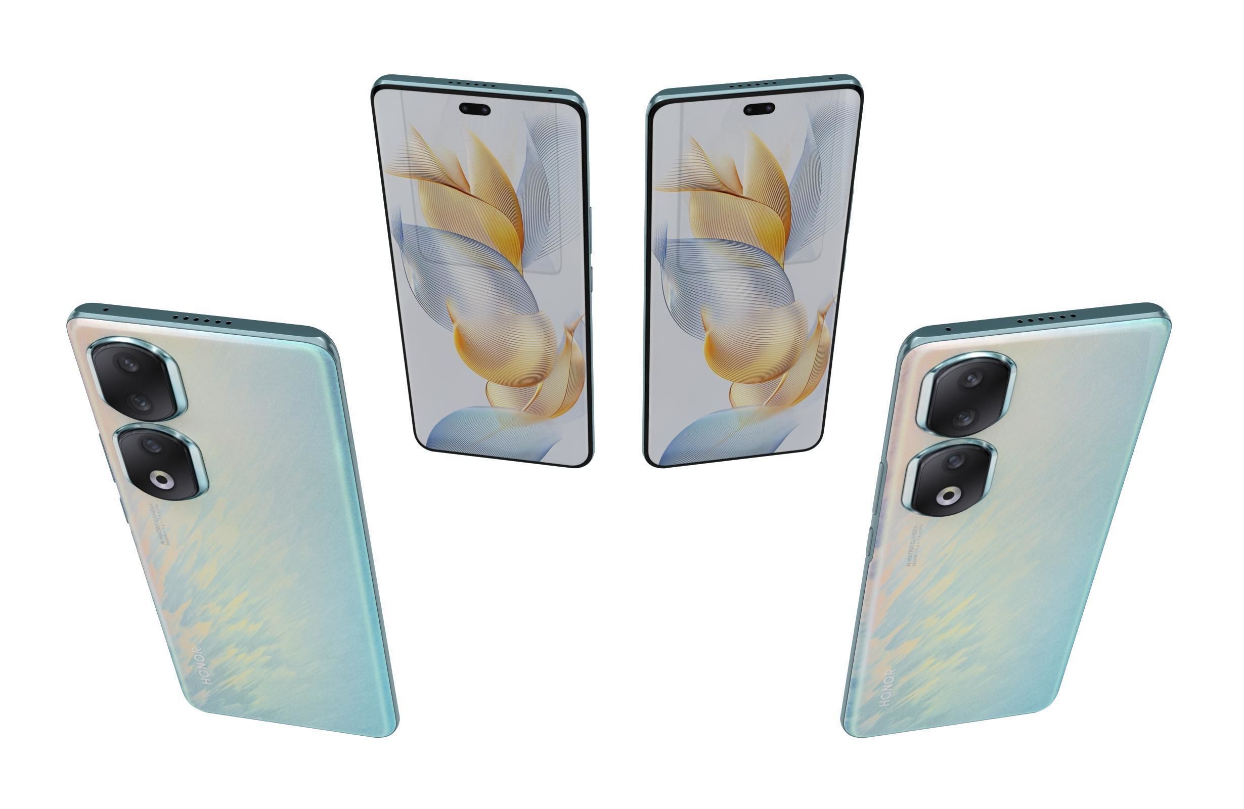 Honor 90 or 90 Pro and 90 Lite Low-poly 3D model_75