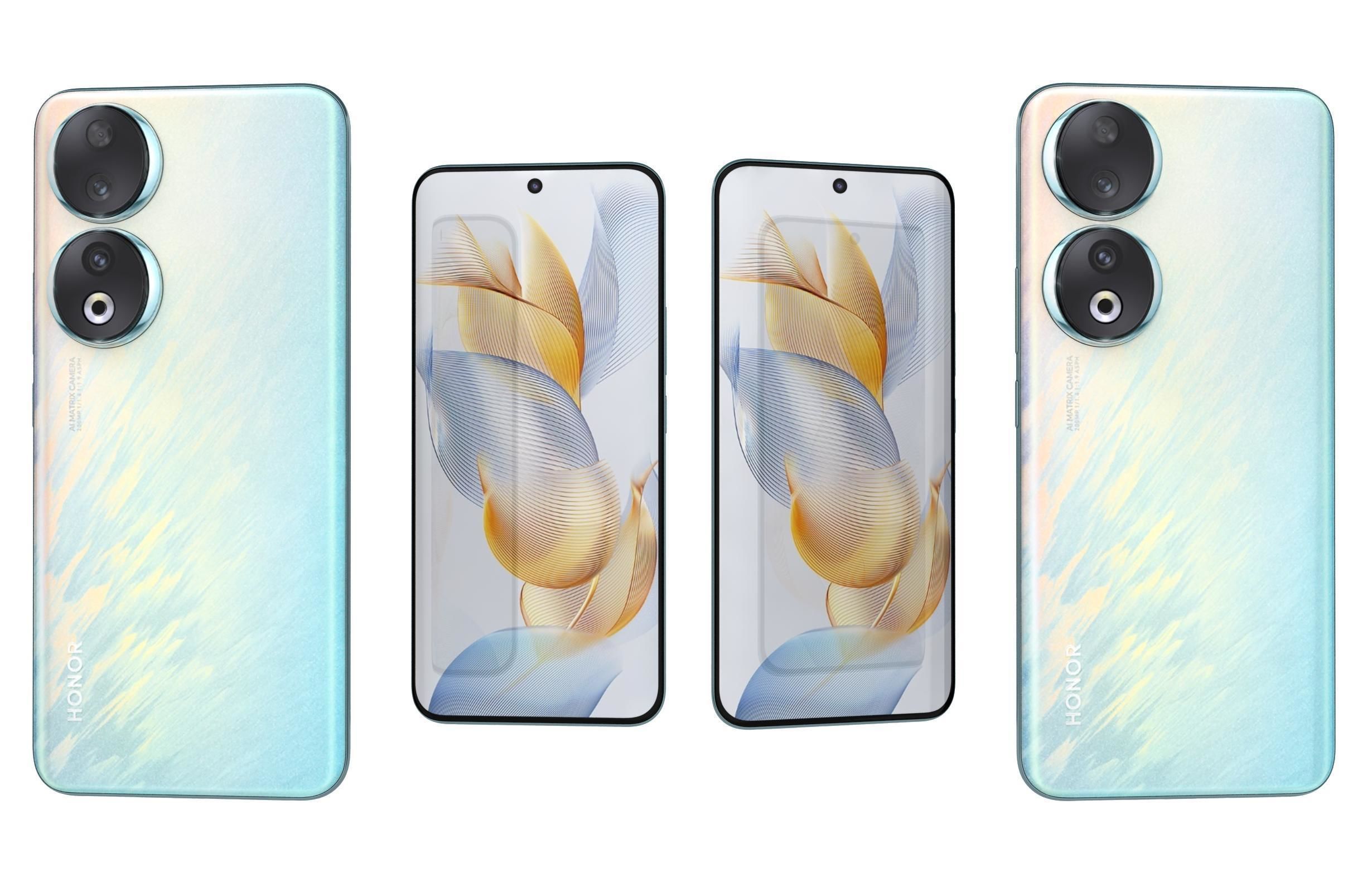 Honor 90 or 90 Pro and 90 Lite Low-poly 3D model_28