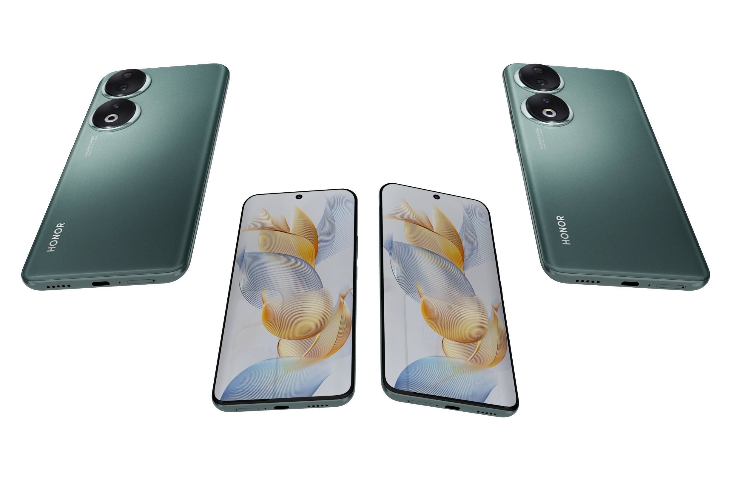 Honor 90 or 90 Pro and 90 Lite Low-poly 3D model_6