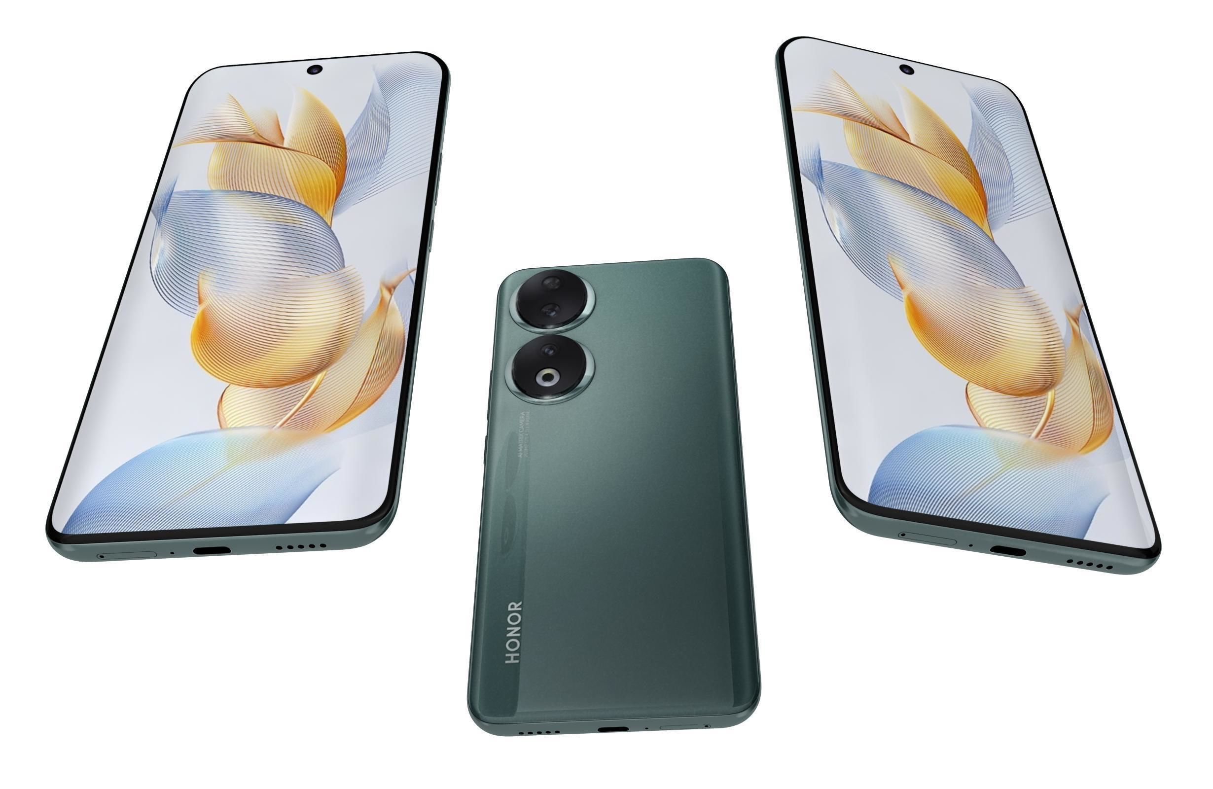 Honor 90 or 90 Pro and 90 Lite Low-poly 3D model_3