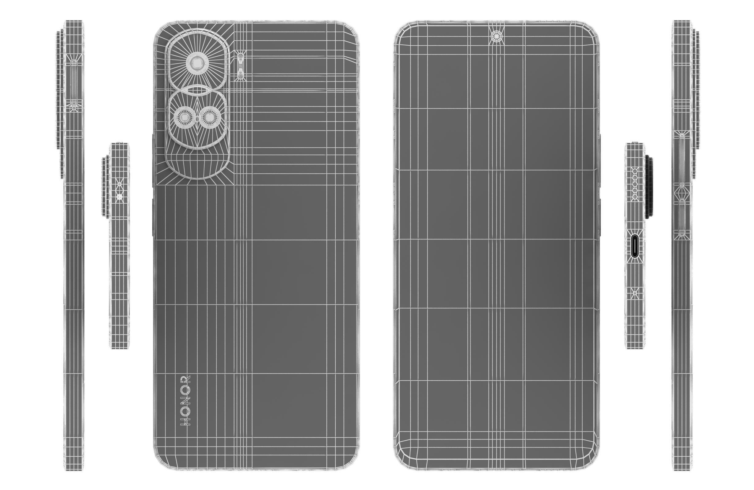 Honor 90 or 90 Pro and 90 Lite Low-poly 3D model_149