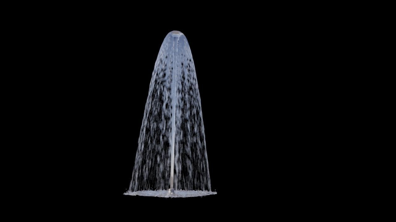 Realistic Water Fountain Loop Animation 12 3D model_8